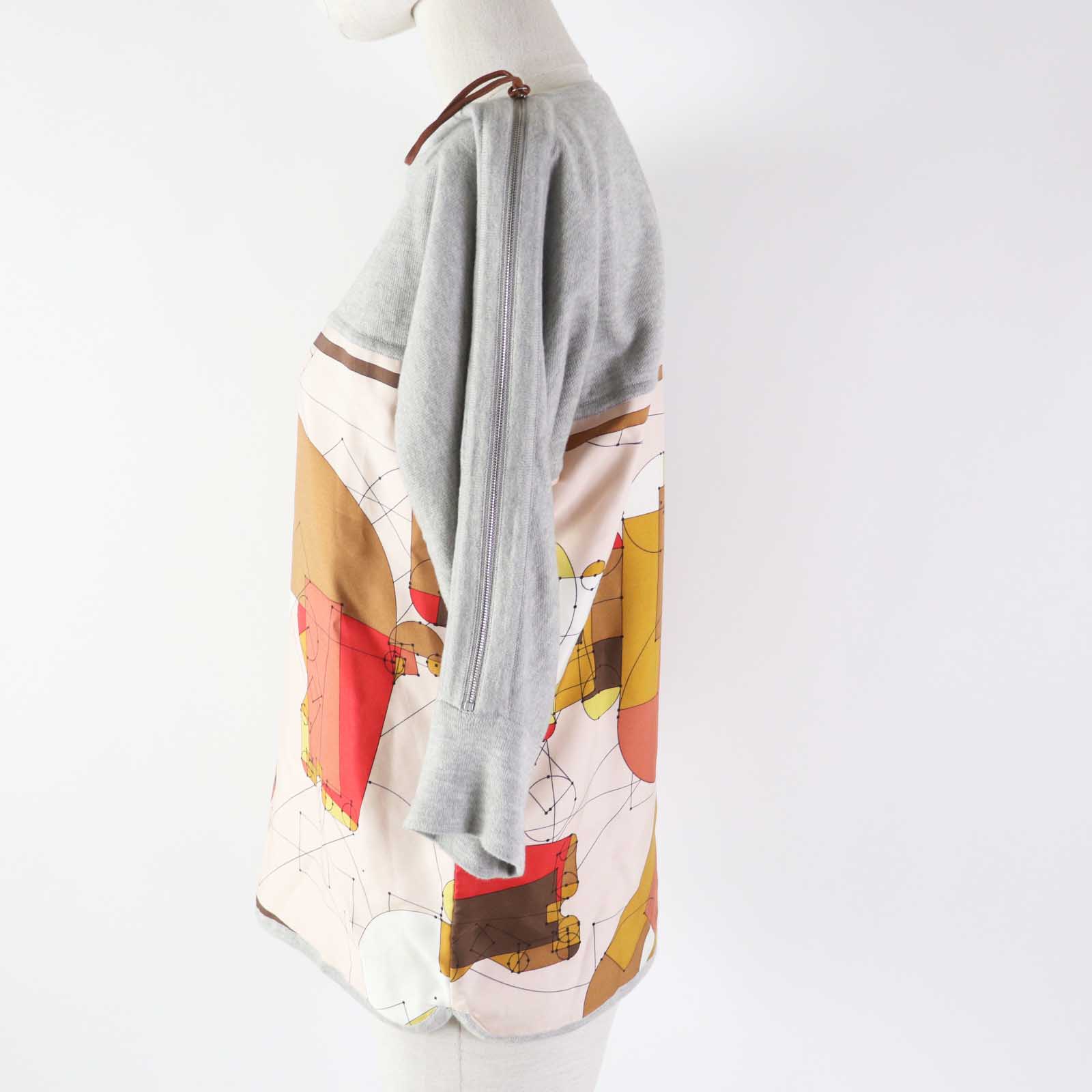 Cut Main: Silk, Part: Cotton, Part: Cashmere, Leather Travel Bag