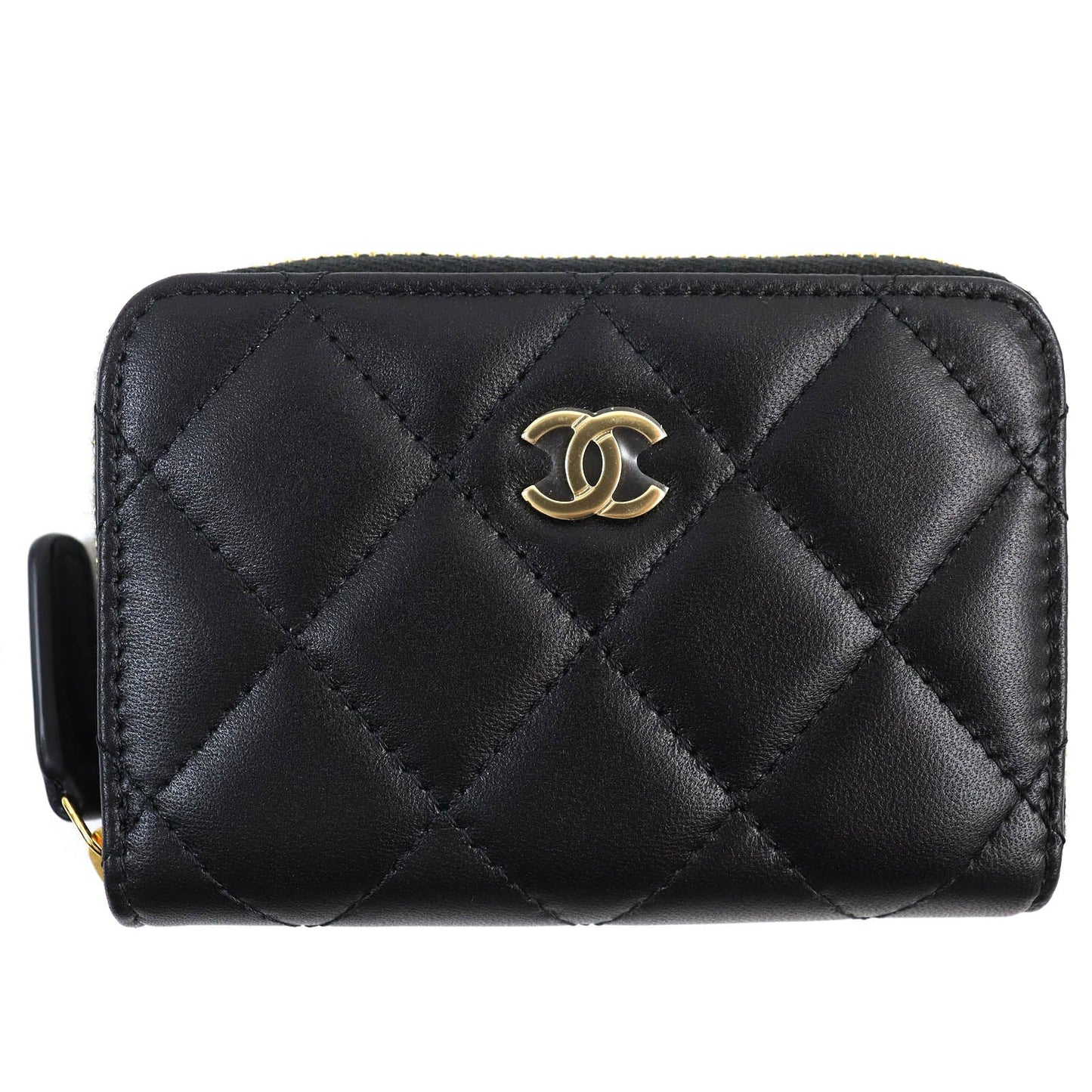 Chanel Classic Leather Zip Coin Purse Bag
