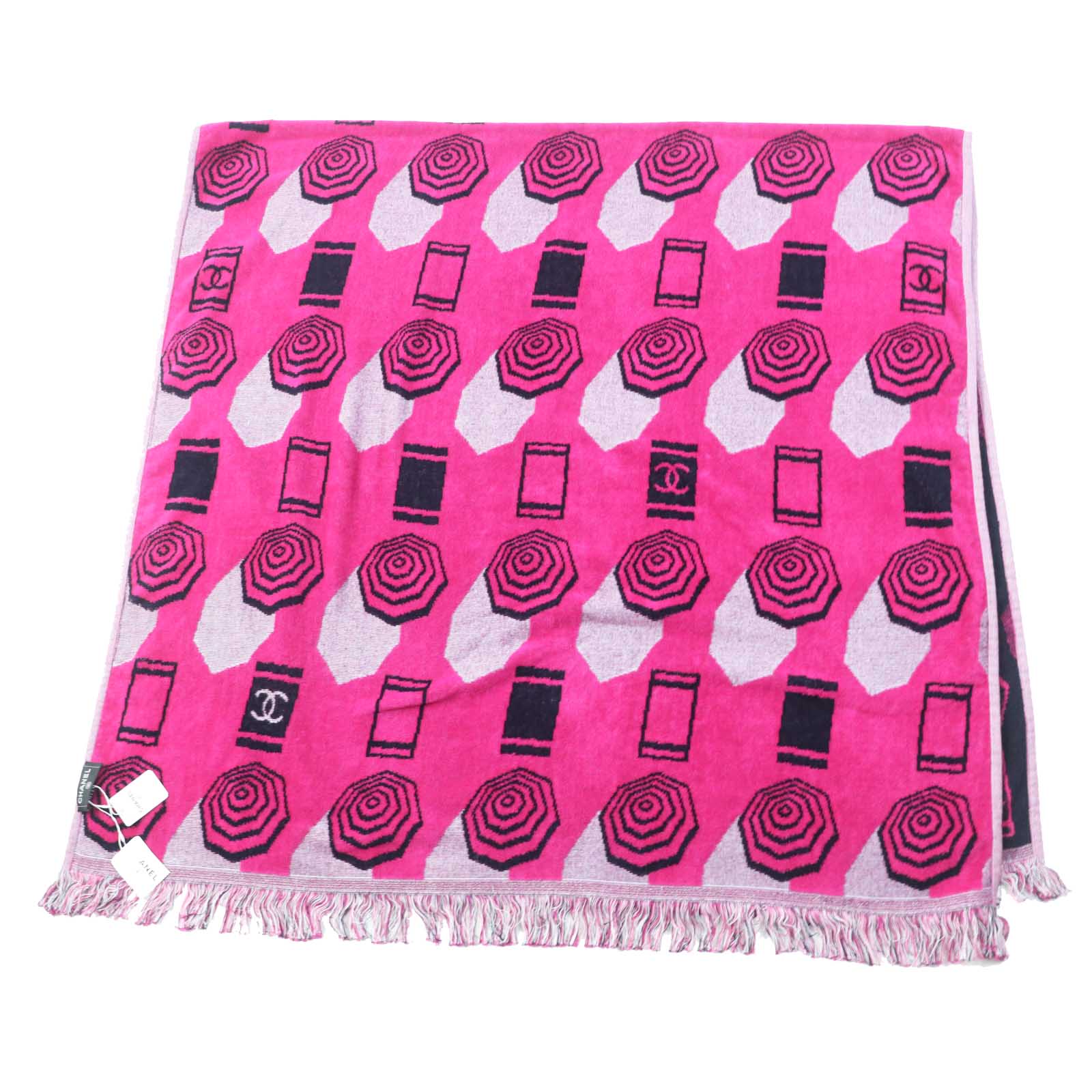 Chanel towel 19S cotton 100 Navy Pink Handbag