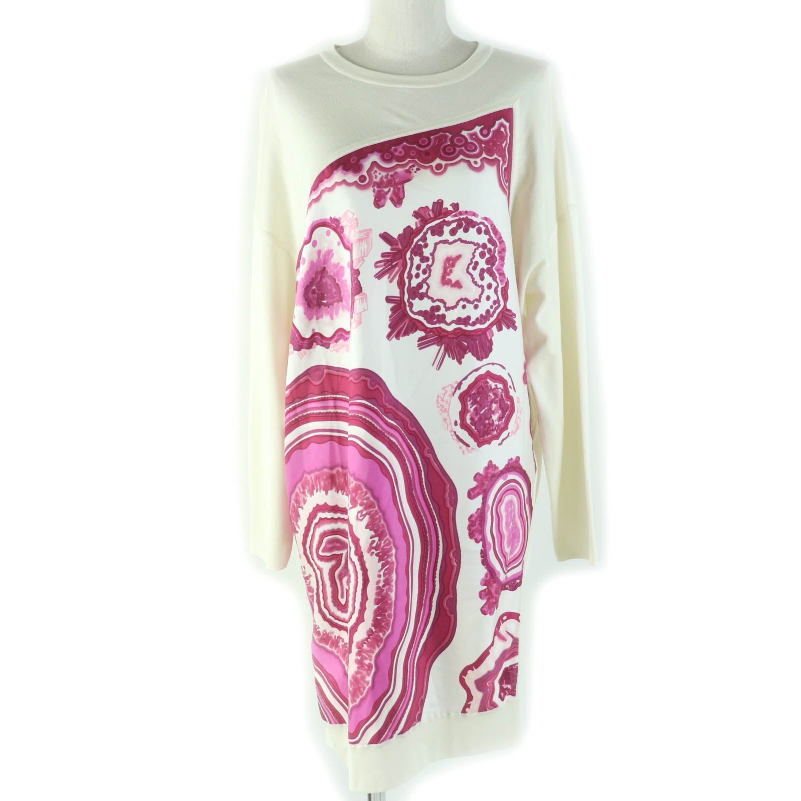 One Piece Printed Part: Silk Knitted Part: Pink Travel Bag