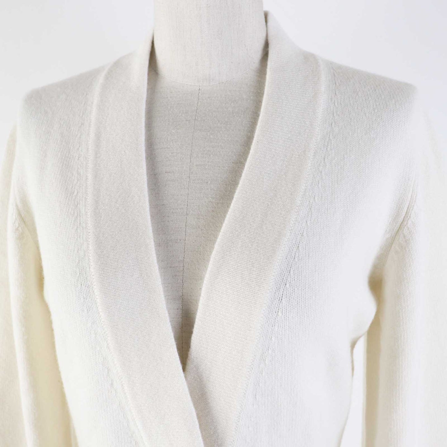 Chanel Cashmere Elastane Knit Cardigan White Bag