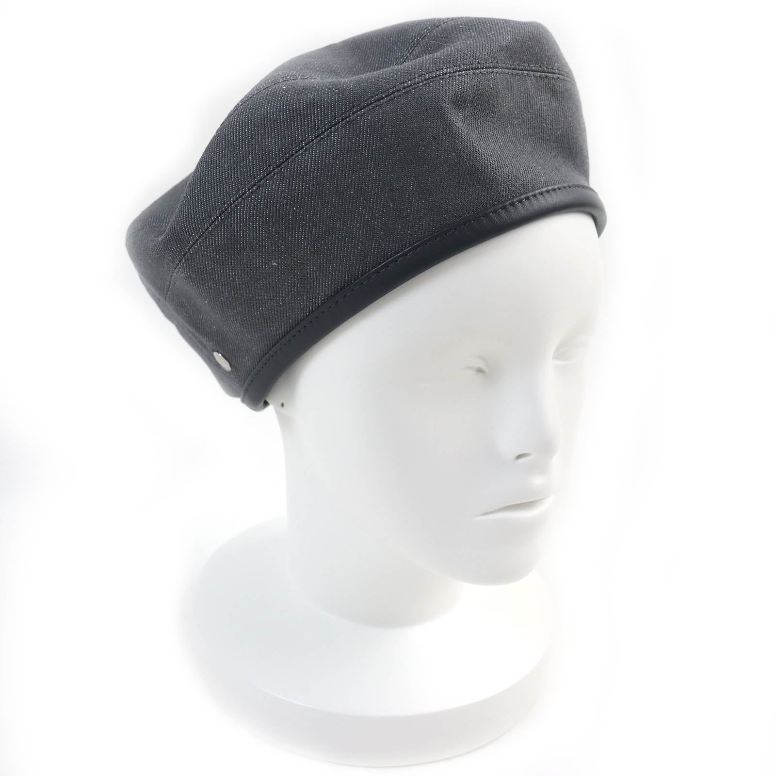 Beret Outer: Cotton, Lining: Rayon, Lining: Silk, Leather Travel Bag