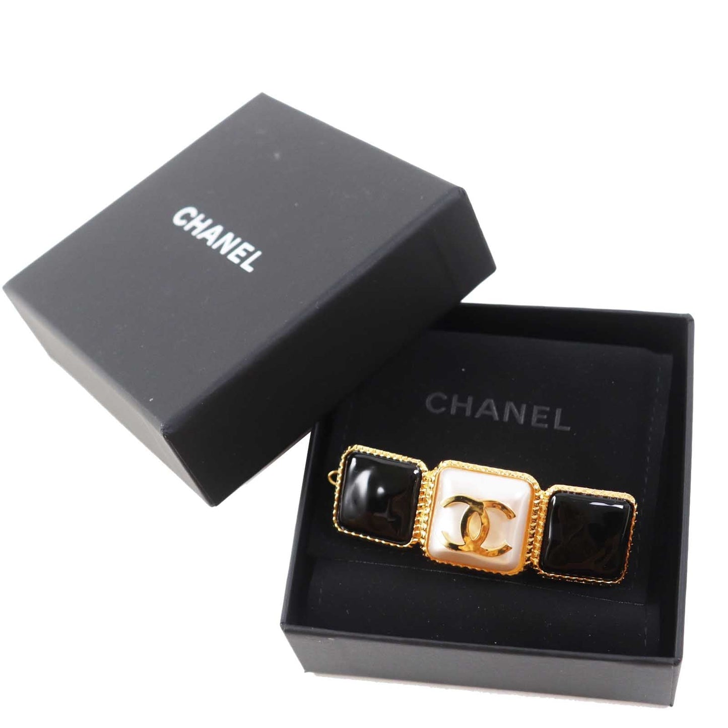 Chanel Coco Mark Hair Black Gold Handbag