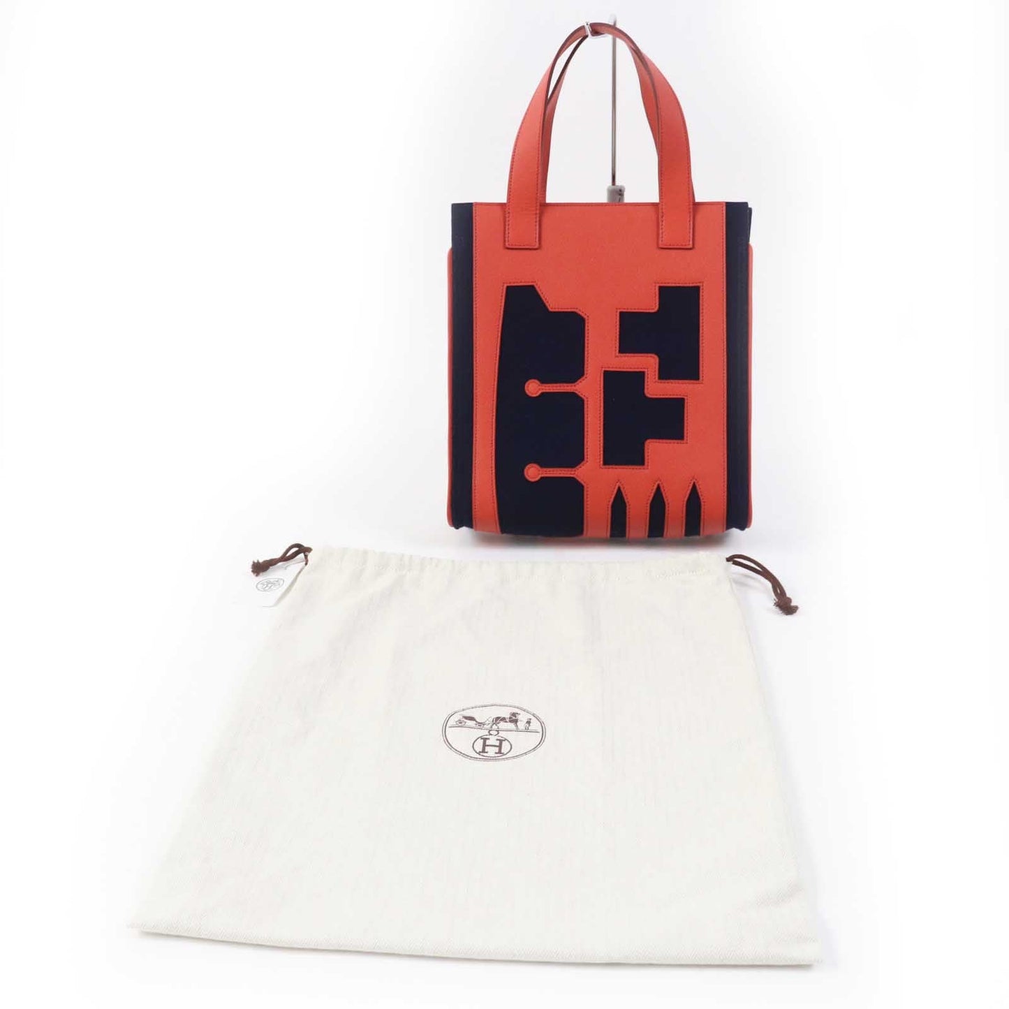 Tote Bag Main: Epsom, Felt Coral Navy Pink