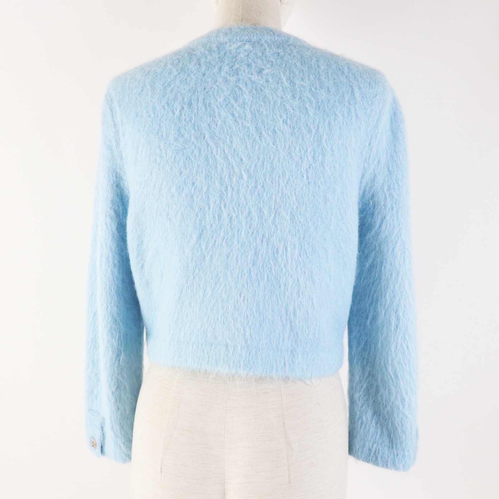Chanel Cashmere Alpaca Knit Cardigan 36 Coco Button Bag