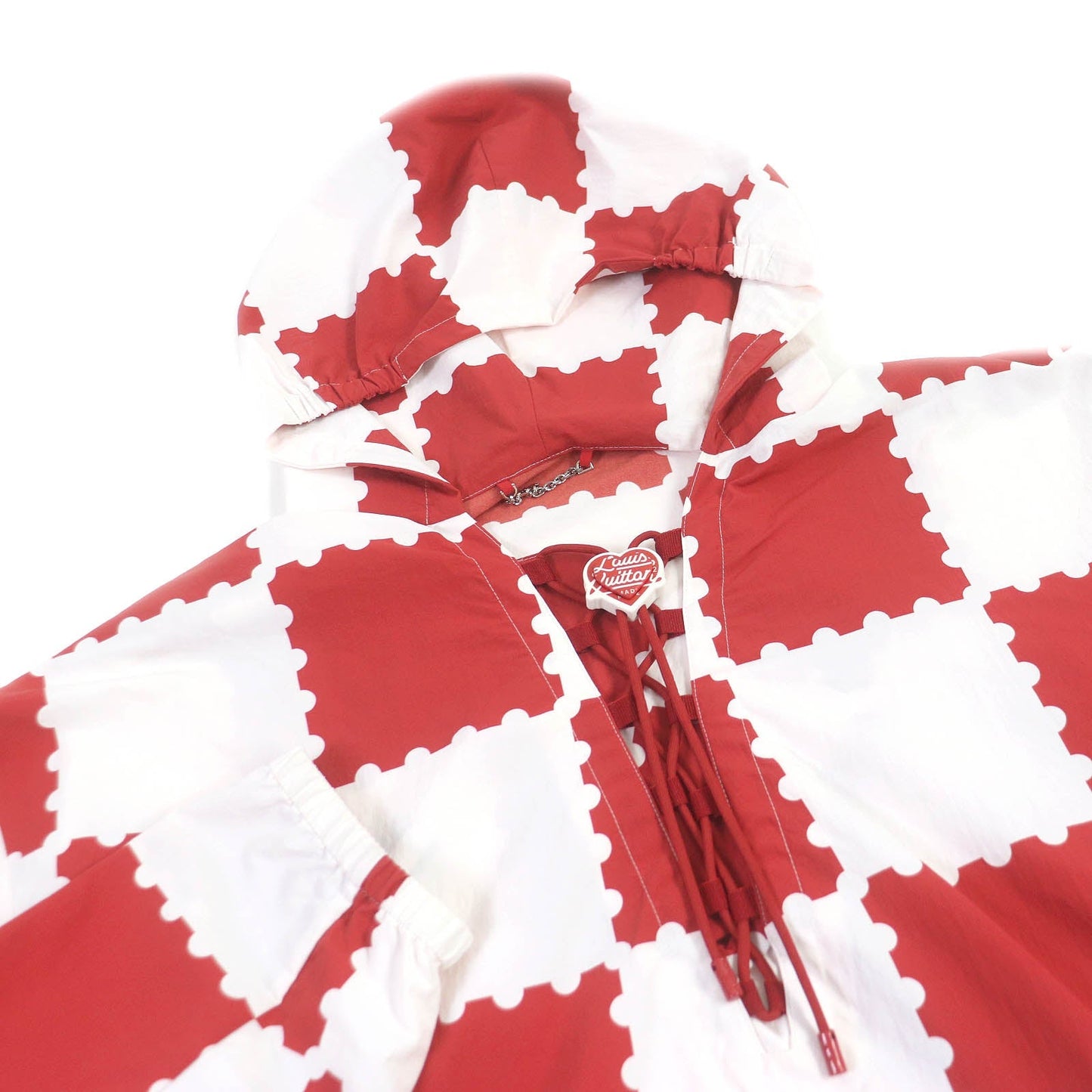 Louis Vuitton Blouson Nylon White Red Handbag