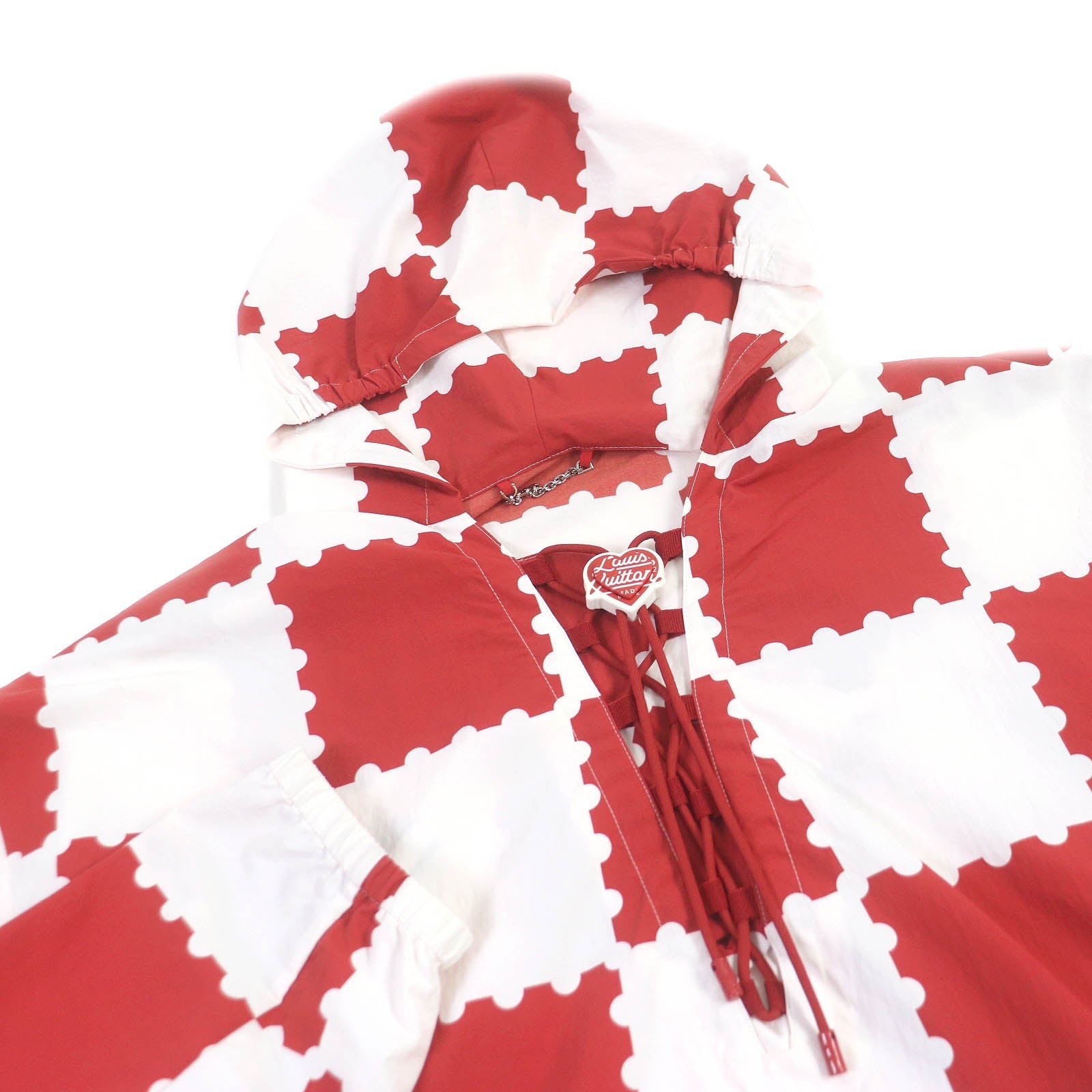 Louis Vuitton Blouson Nylon White Red Handbag