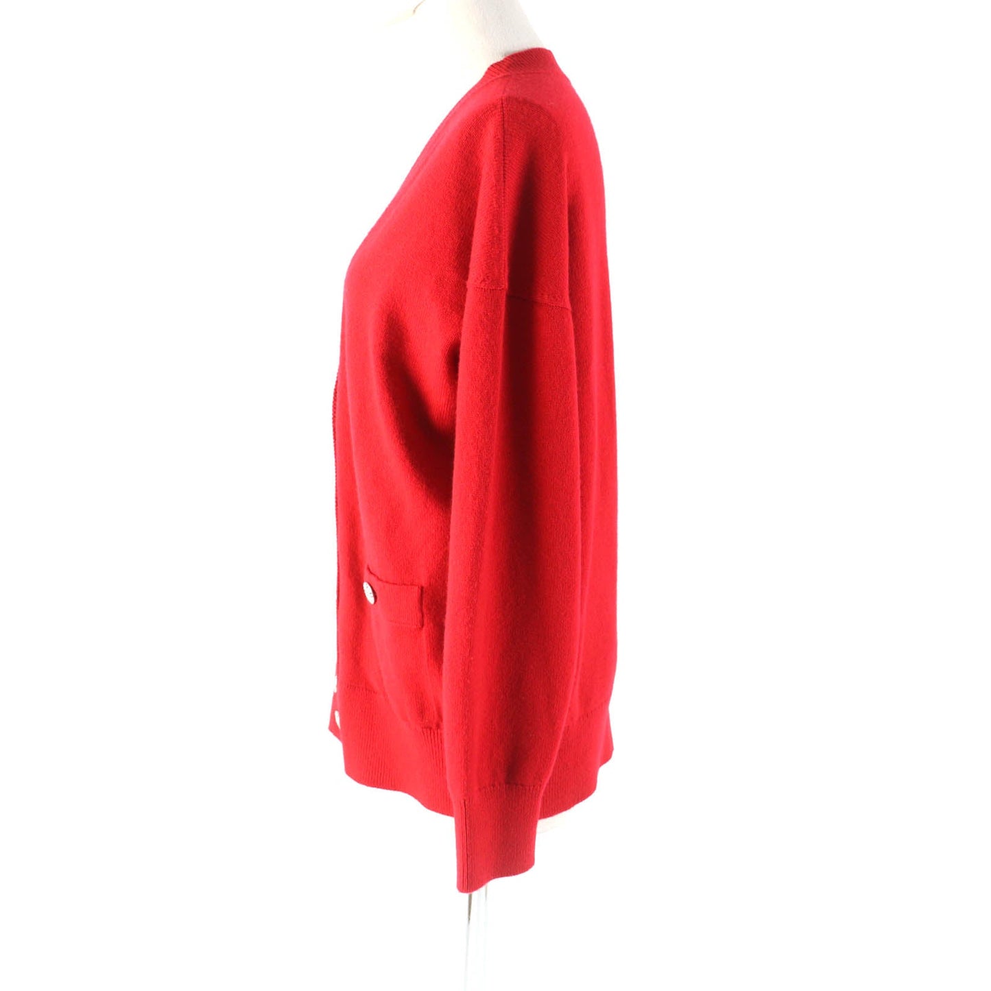 Chanel Cashmere V-Neck Cardigan With Jewel Buttons Bag