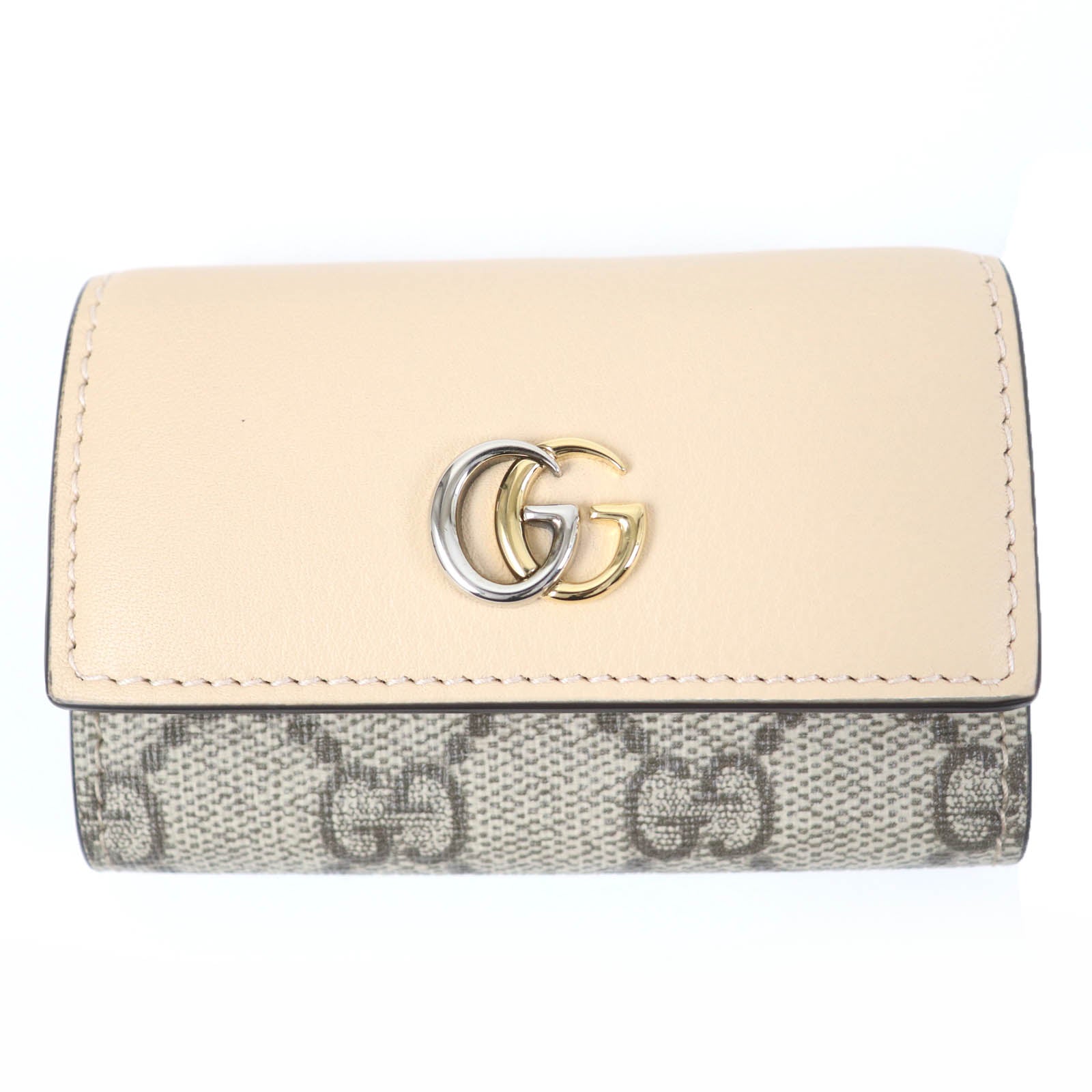 Gucci Key holder y Key GG Supreme Leather Canvas Beige Key Chain