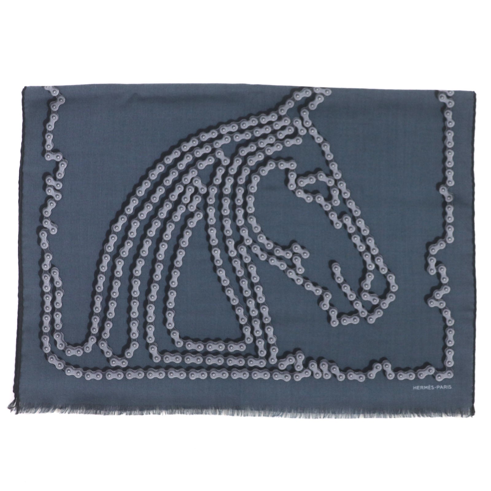 Shawl Main: Cashmere, Main: Silk Navy Cheval Chain Travel Bag
