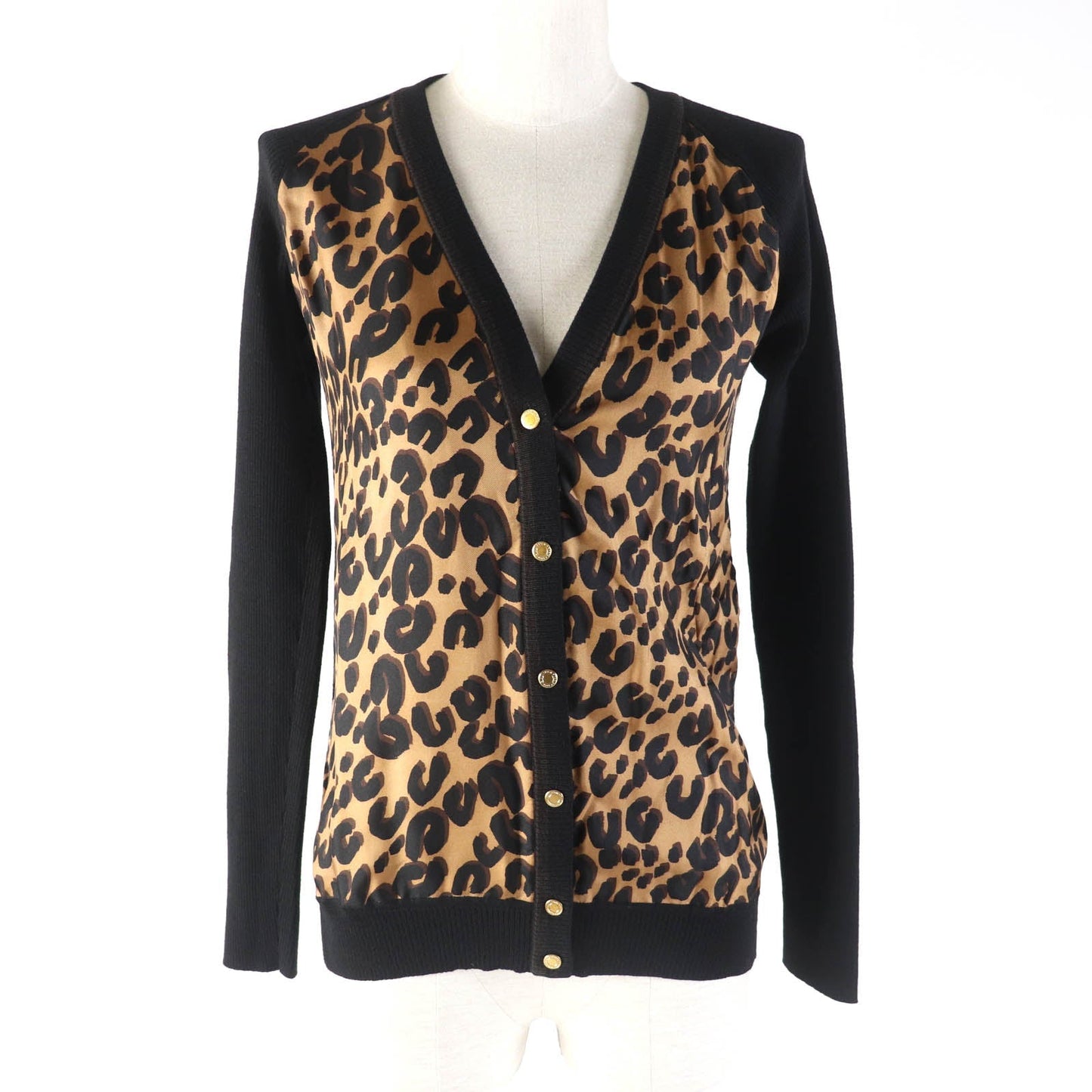 Louis Vuitton cardigan Wool Black Brown Handbag