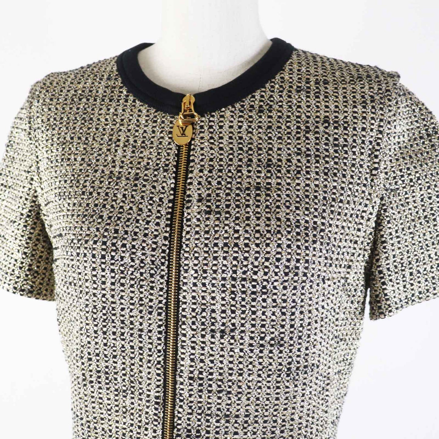 Louis Vuitton one piece 1AAYVW 26 rayon Nylon Cotton Black Gold Apparel