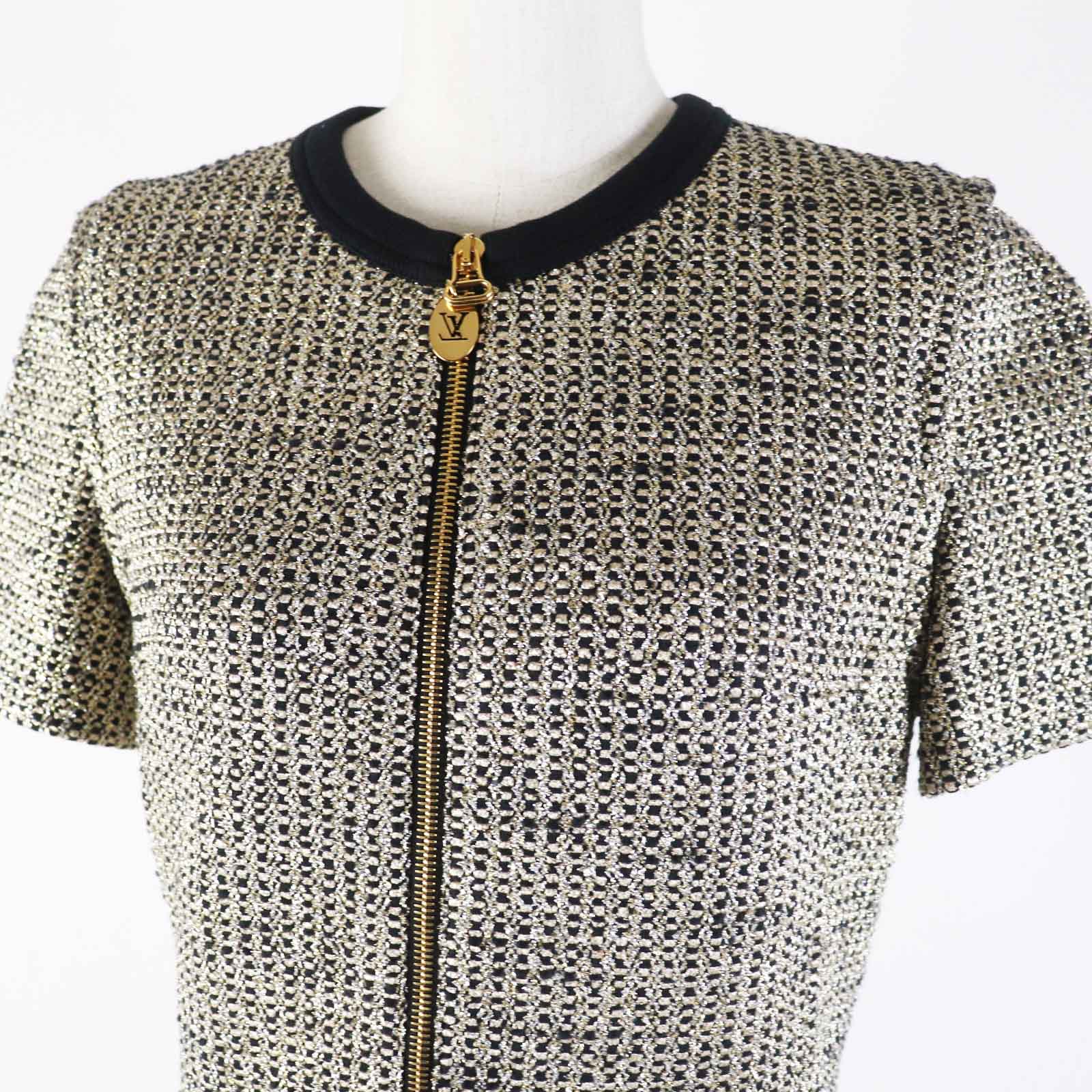 Louis Vuitton one piece 1AAYVW 26 rayon Nylon Cotton Black Gold Apparel