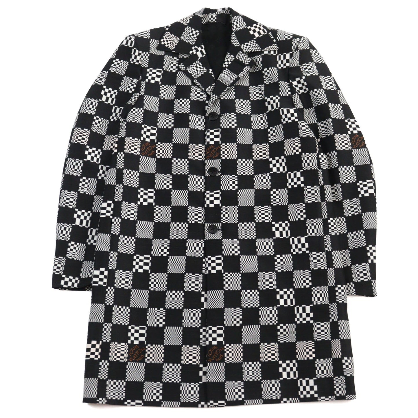 Louis Vuitton Chester coat HKC71W Wool Black White Apparel