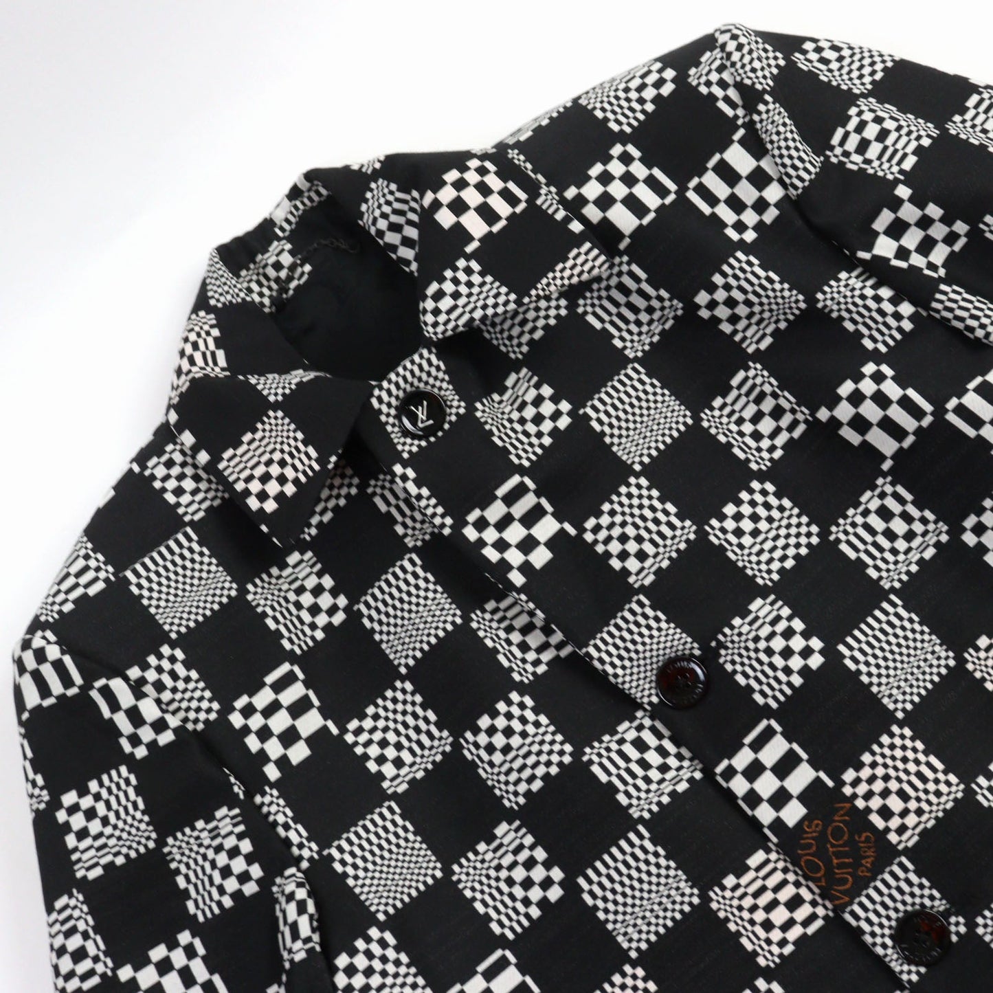 Louis Vuitton Chester coat HKC71W Wool Black White Apparel