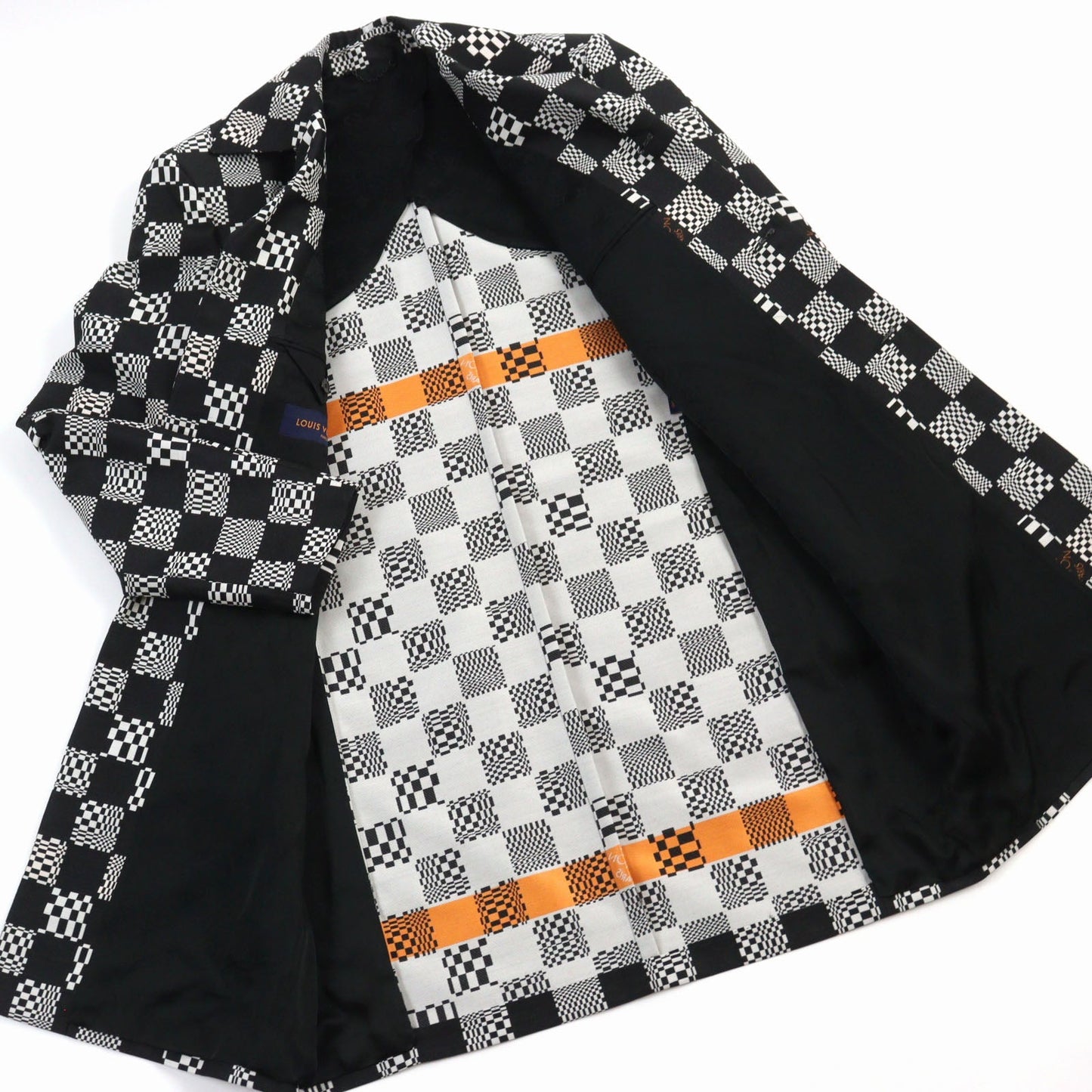 Louis Vuitton Chester coat HKC71W Wool Black White Apparel