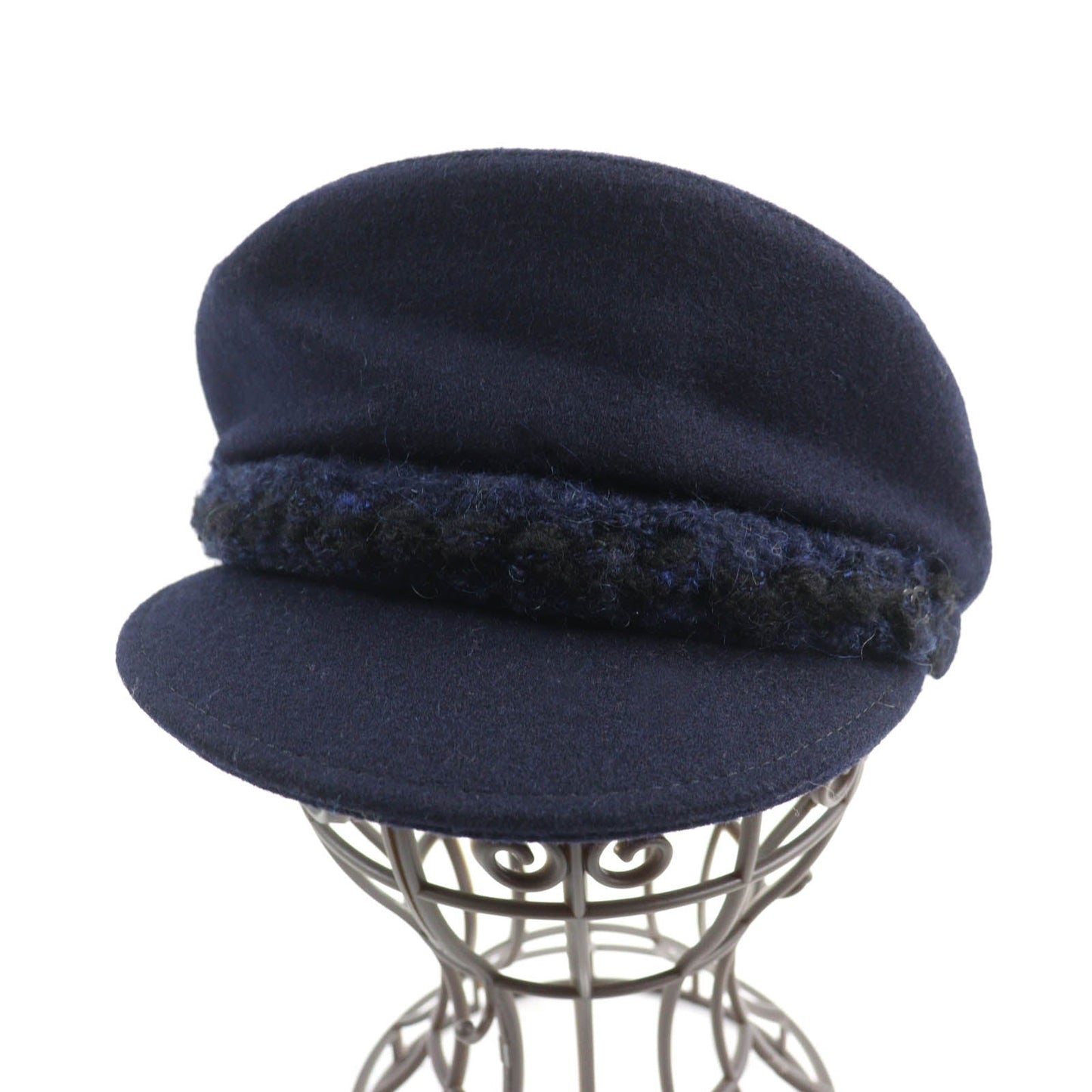 Chanel Casquette 19V Part 67 wool Navy Handbag
