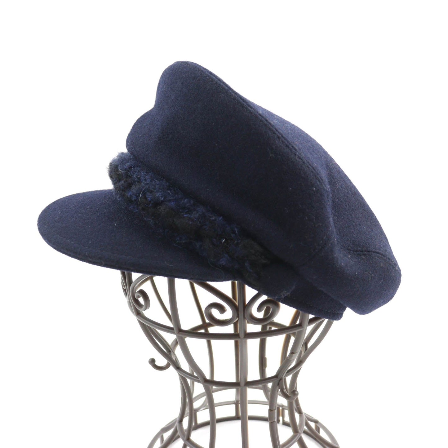 Chanel Casquette 19V Part 67 wool Navy Handbag