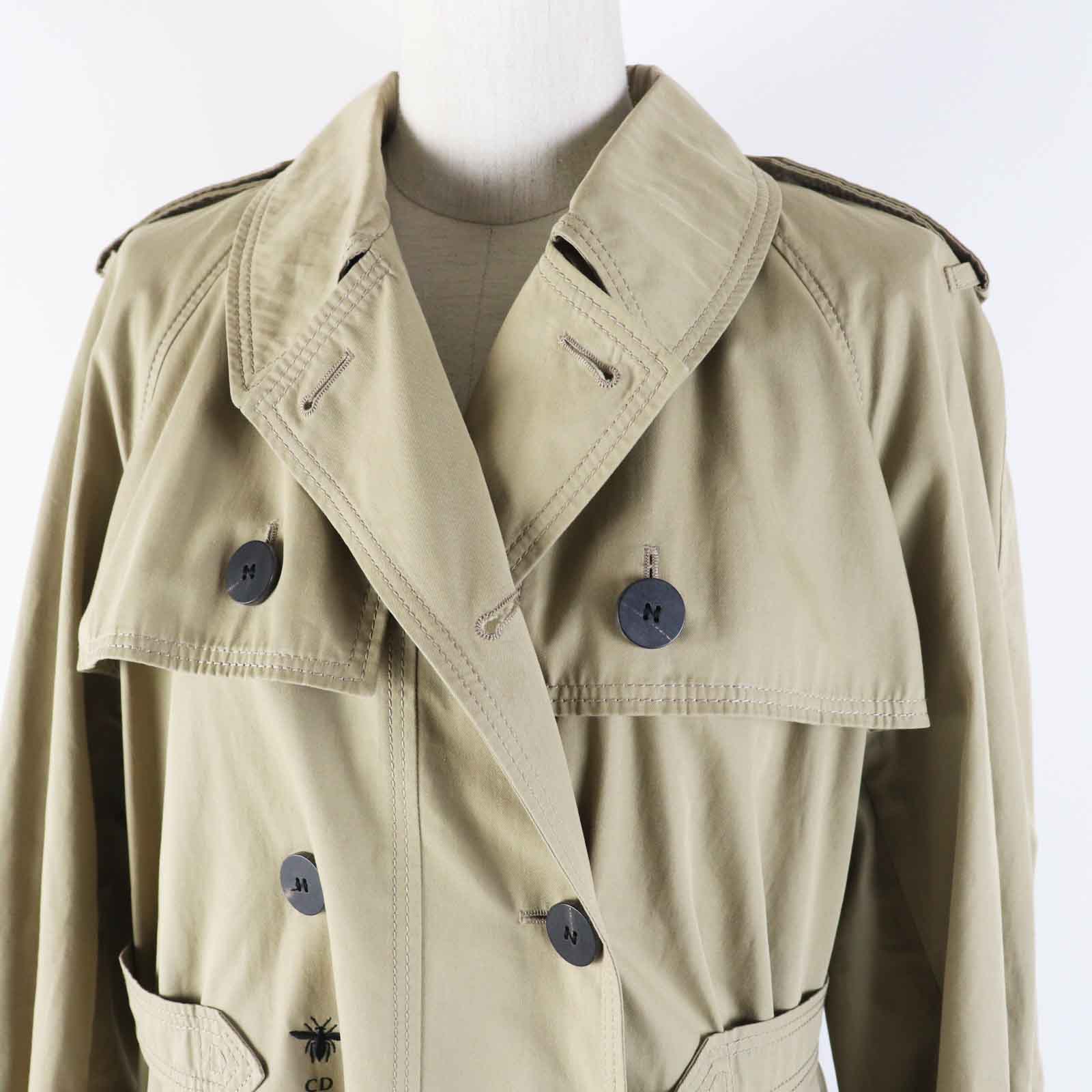 Dior Christian Trench Coat Main: % Cotton, Some Beige Travel Bag