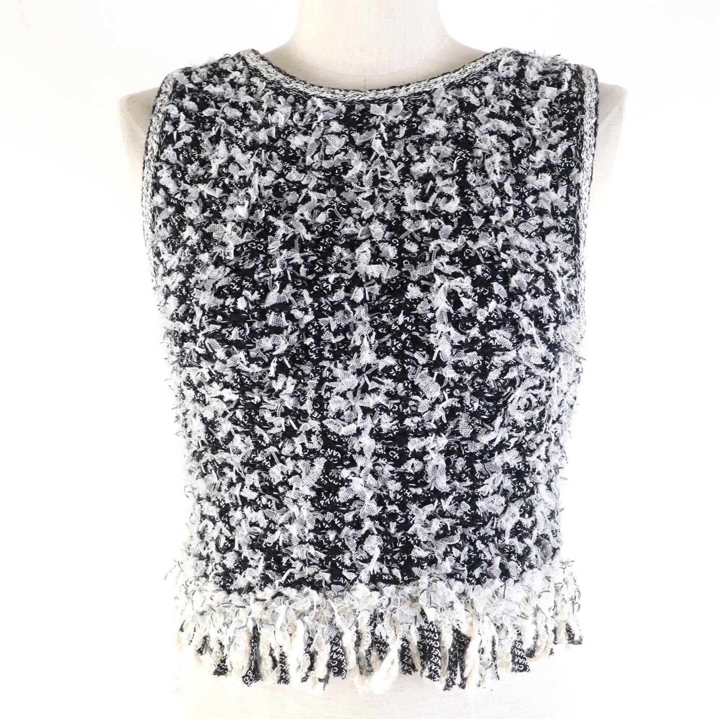 Chanel Coco Mark Logo Scarf Sleeveless Knit Bag