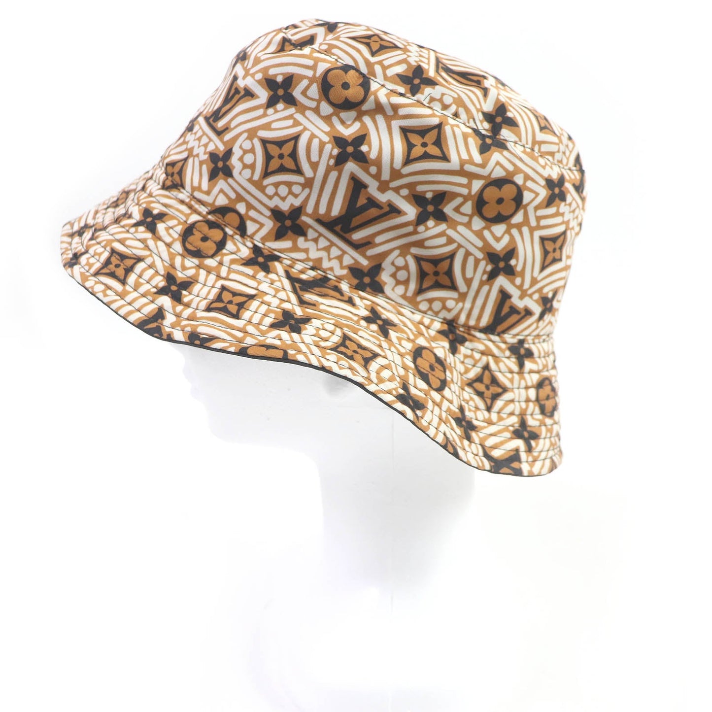 Louis Vuitton M76534 Nylon Black Brown Hat