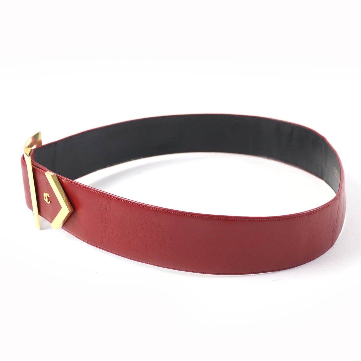 Chanel belt Red Leather