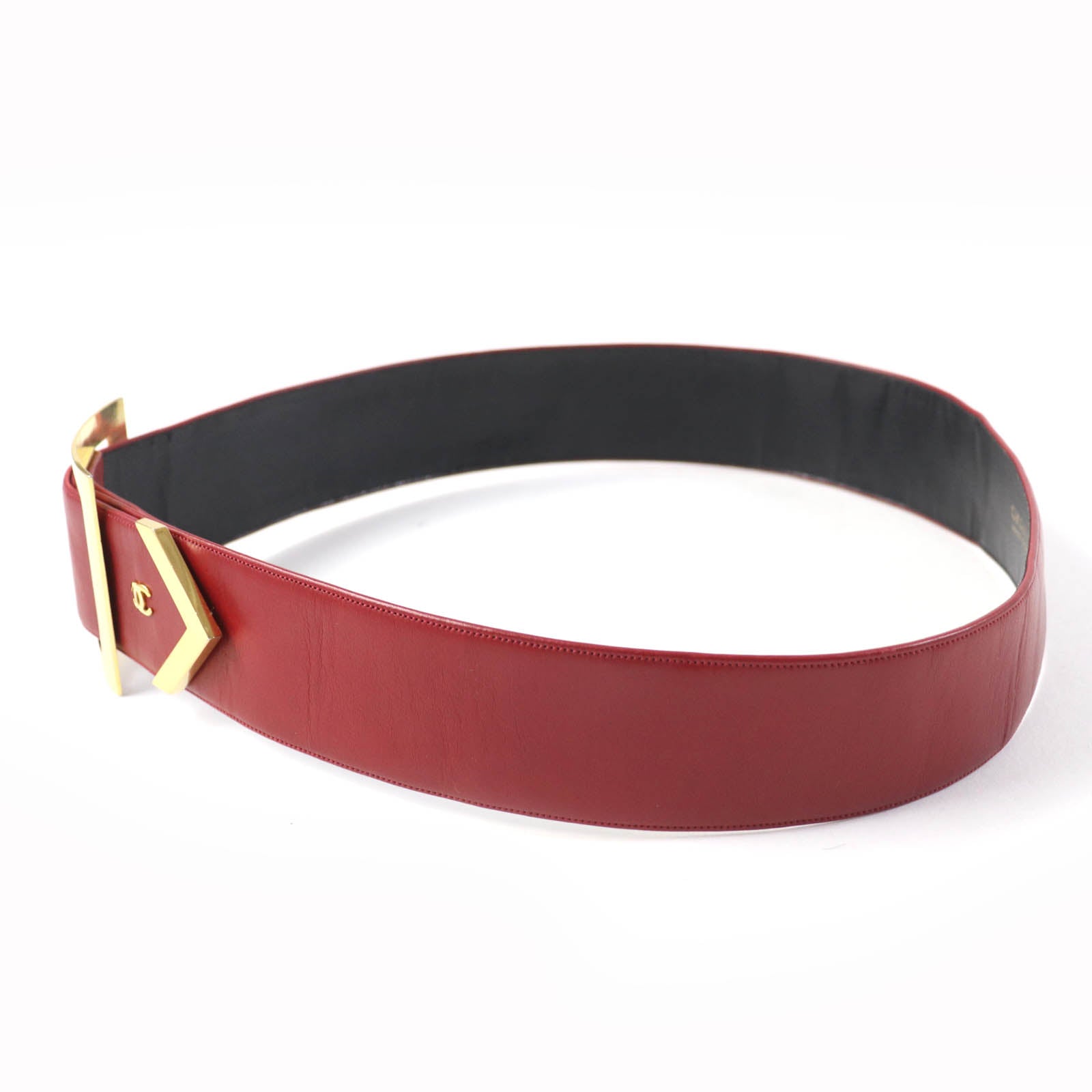 Chanel belt Red Leather