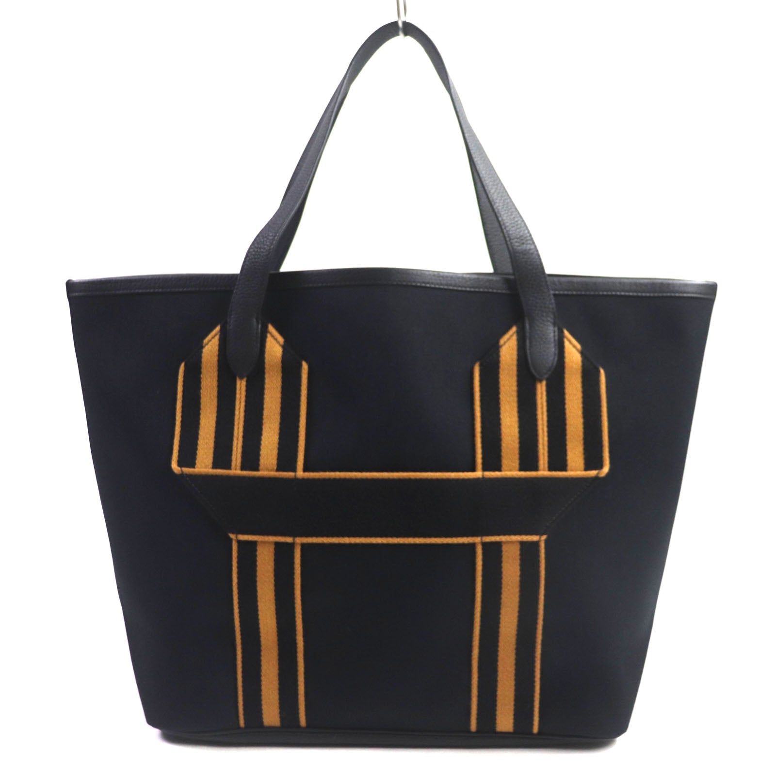 Tote Bag Main: Toile Militaire, Main: Taurillon Black