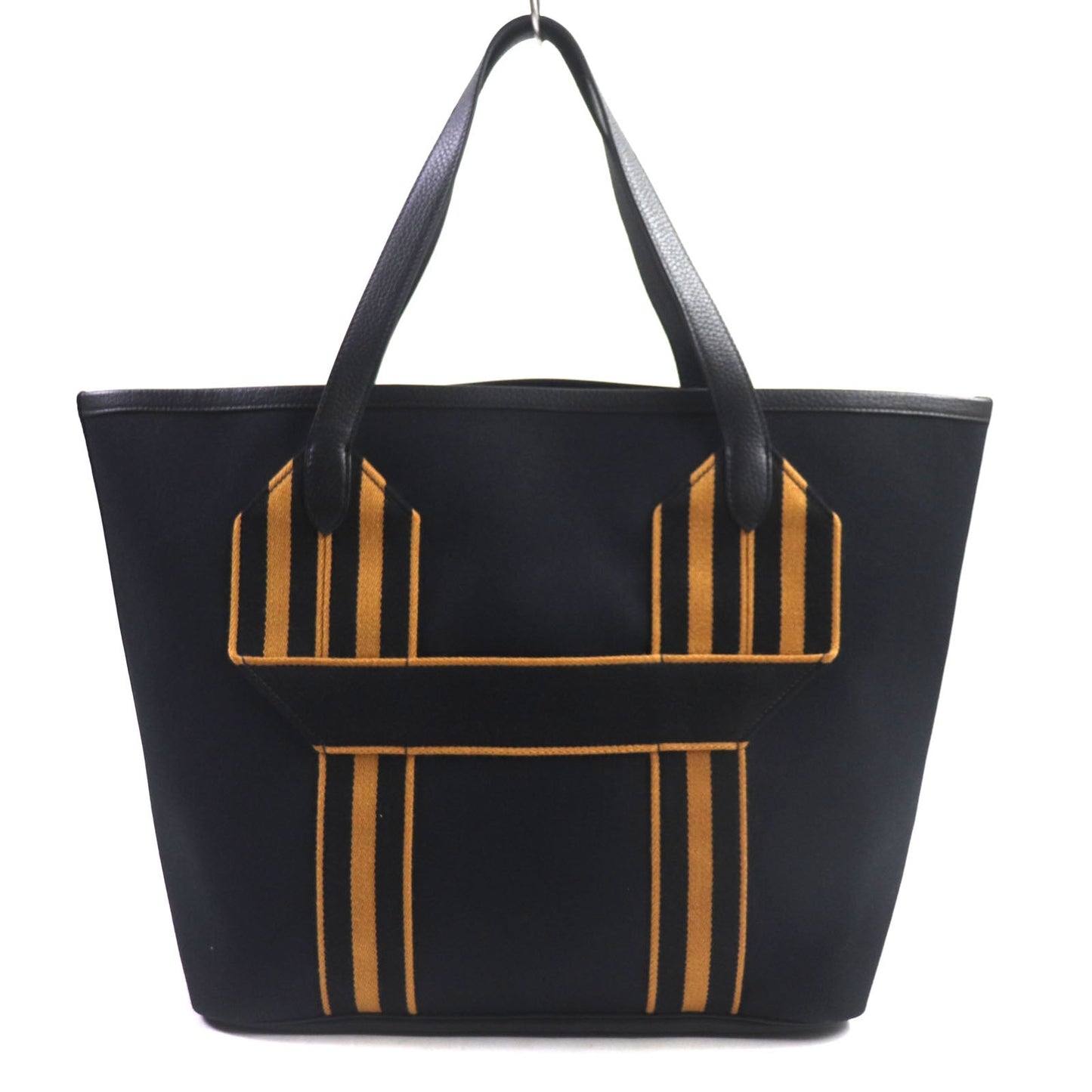 Tote Bag Main: Toile Militaire, Main: Taurillon Black