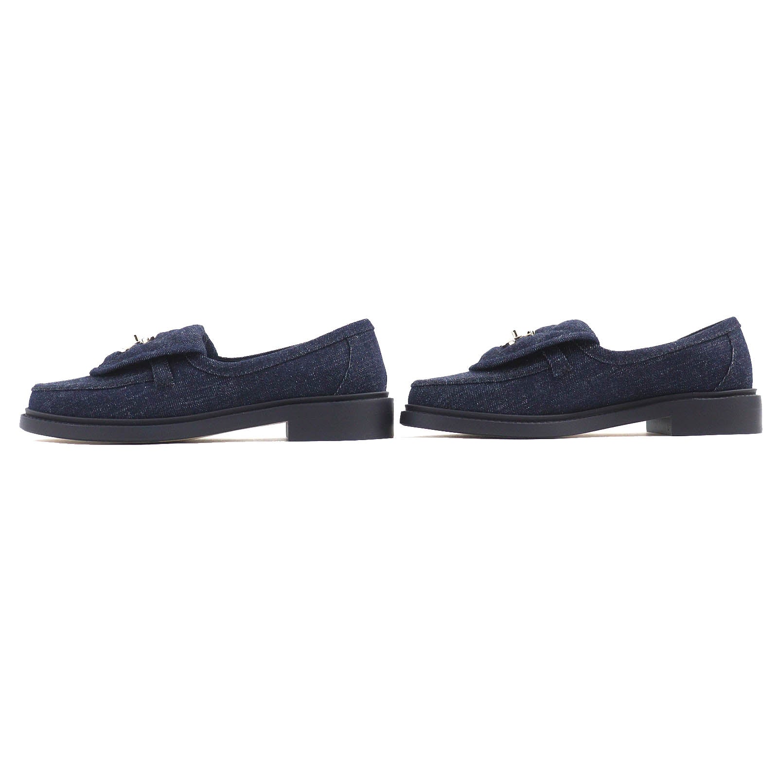 CHANEL loafers G45720 denim Indigo blue 35.5