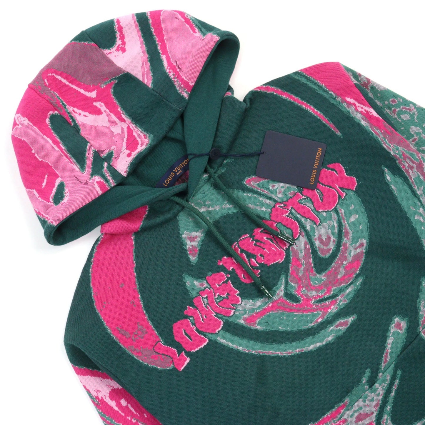 Louis Vuitton Hoodie HPN33W pattern M Cotton Pink Green Apparel