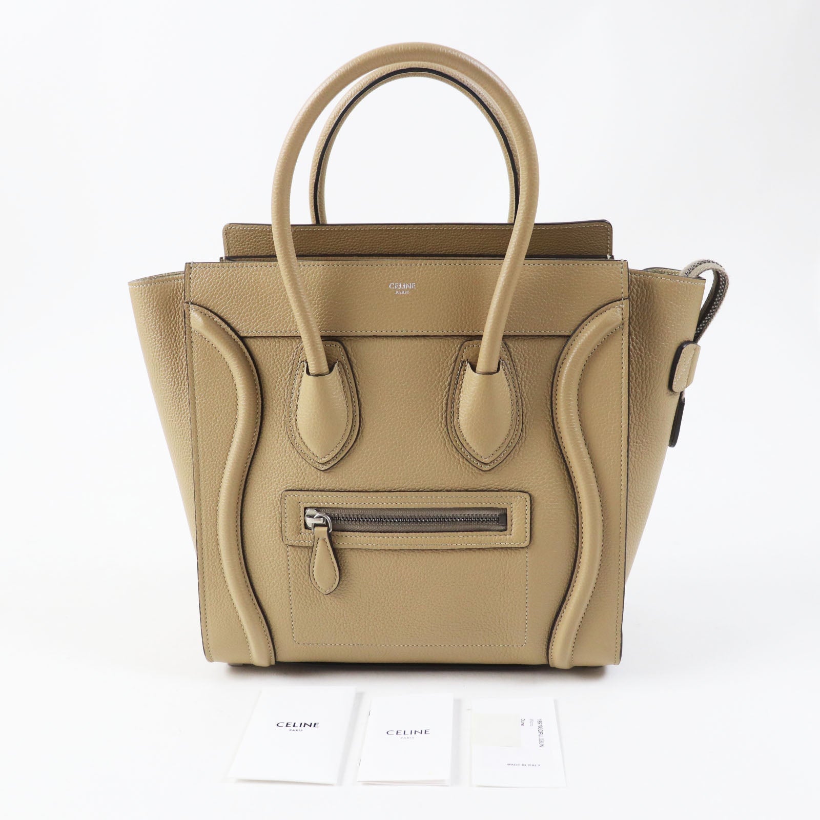 Main: Calfskin Dune Luggage Micro Shopper Women Travel Bag