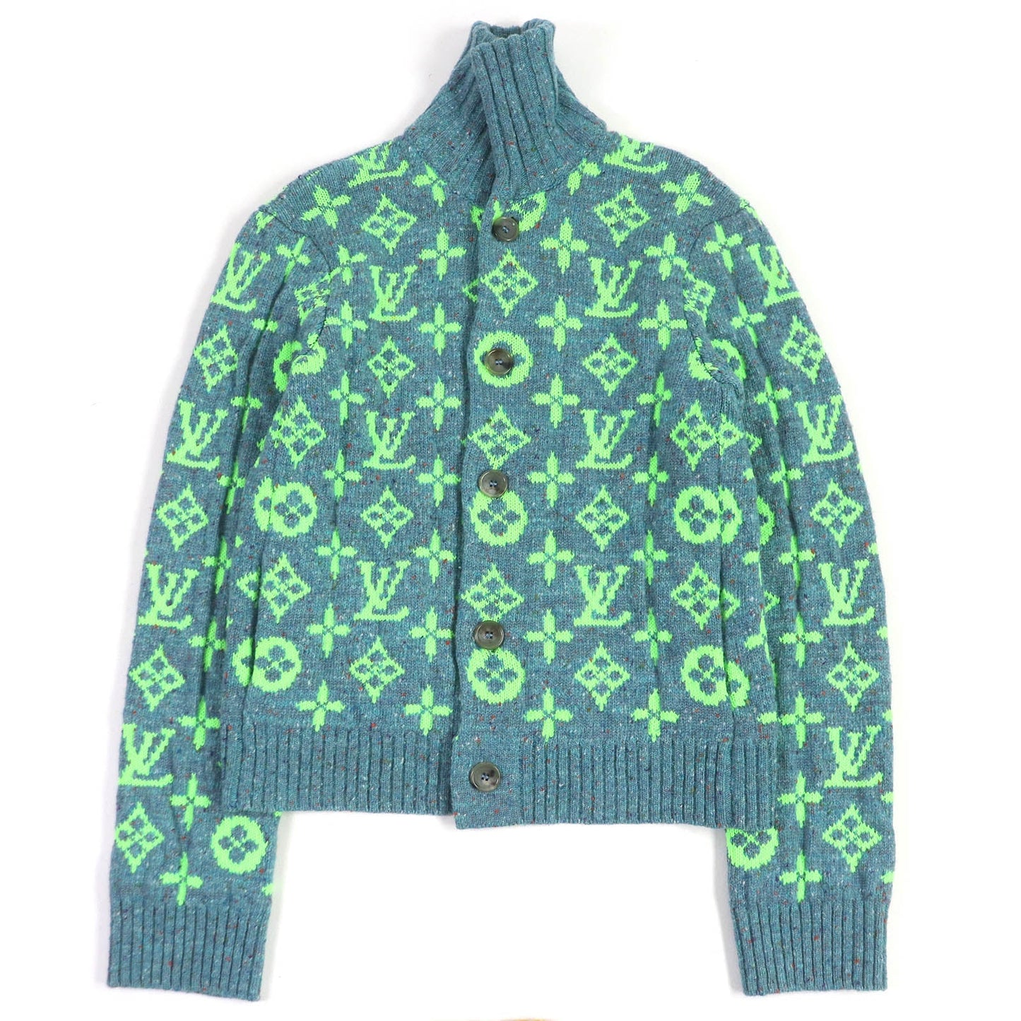 Louis Vuitton cardigan HMN83W 24 polyamide S Wool Blue Handbag
