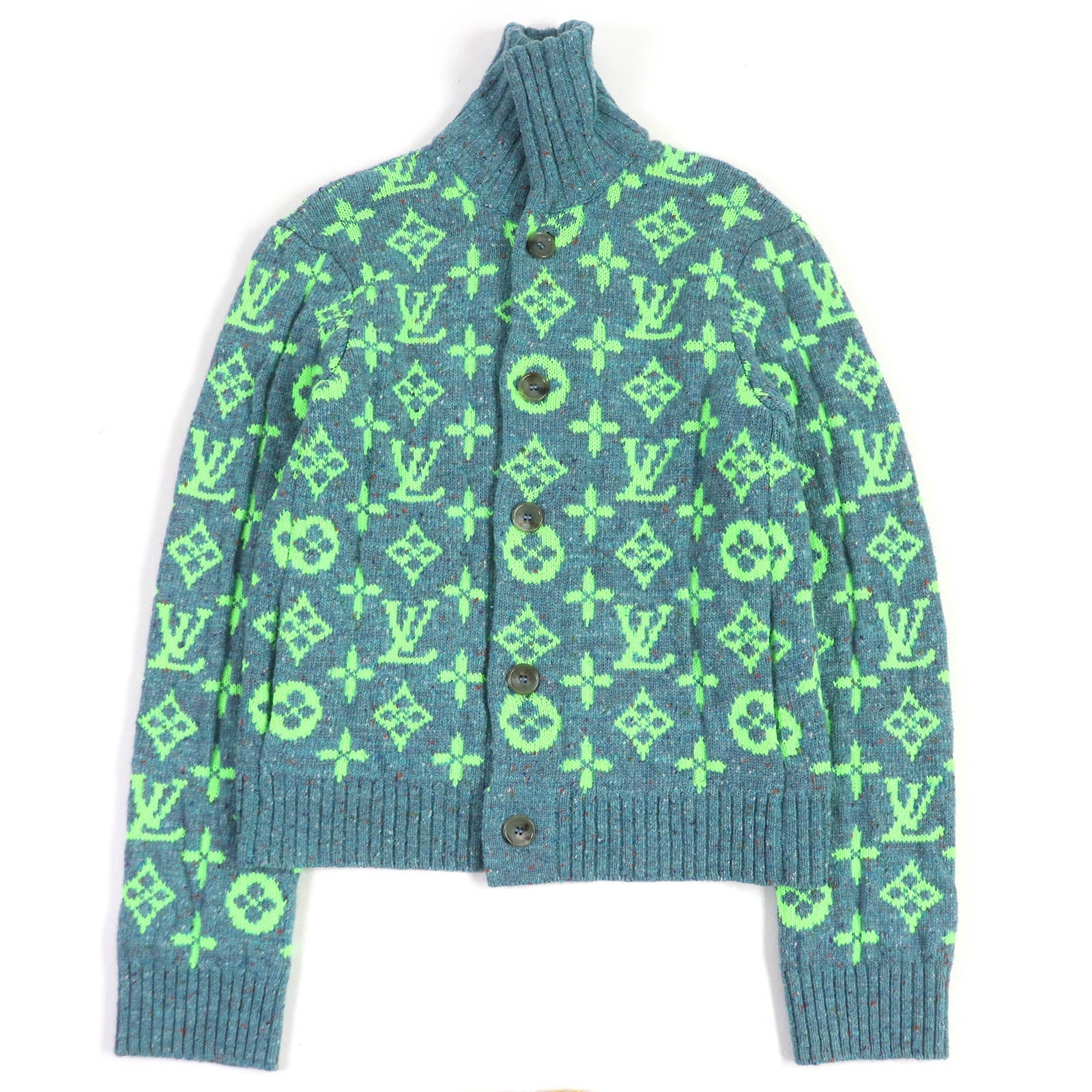 Louis Vuitton cardigan HMN83W 24 polyamide S Wool Blue Handbag