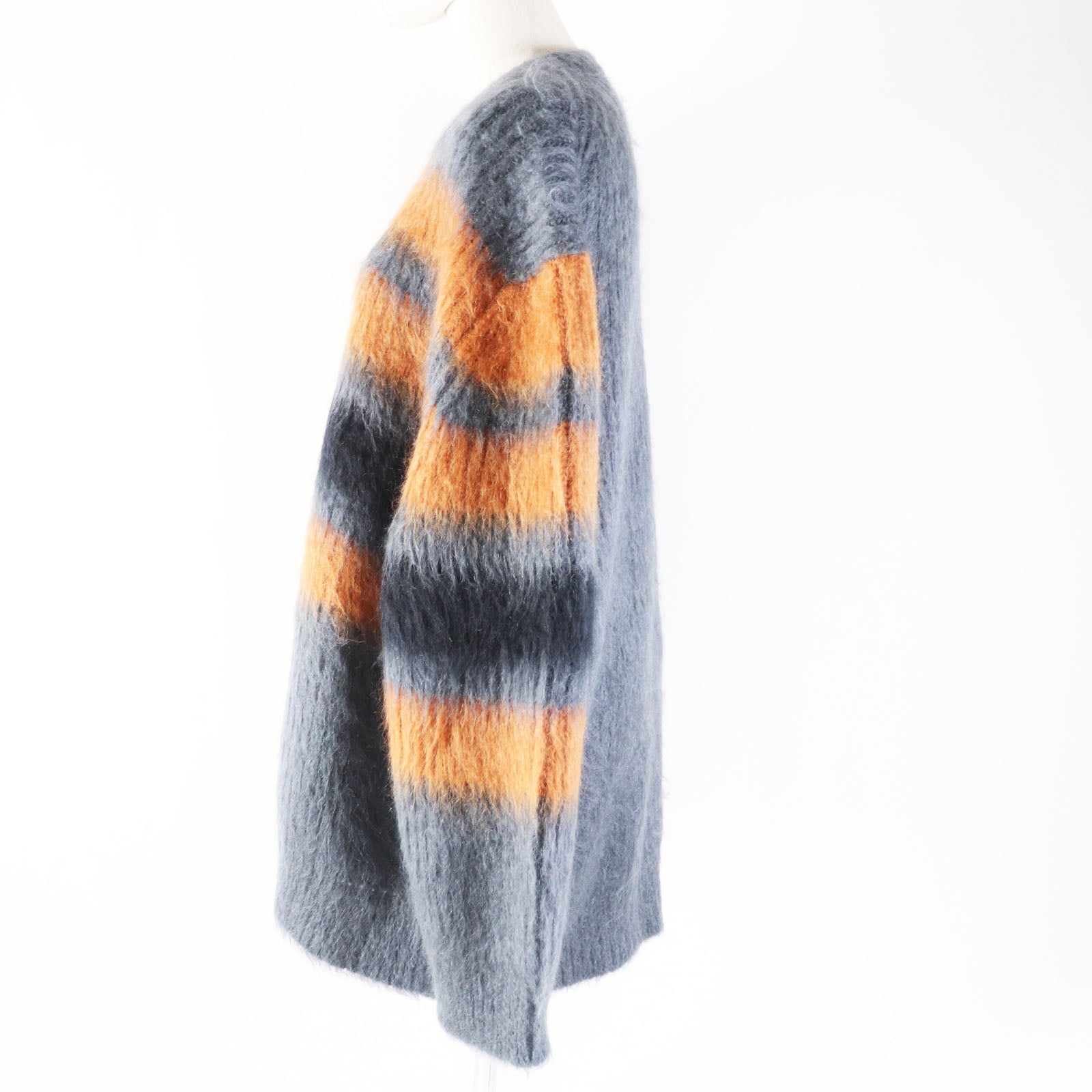 Burberry Knit Main Mohair Main Silk Women Handbag Gray Orange Travel Bag