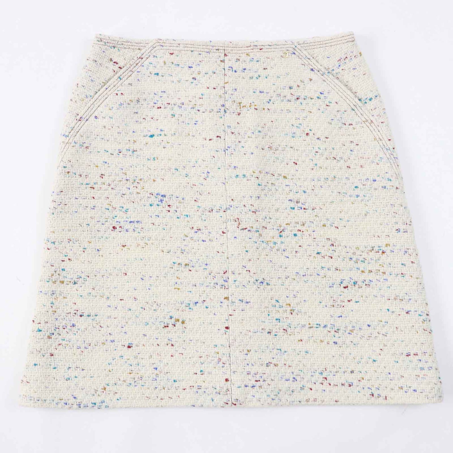Chanel Wool Nylon Trapezoid Skirt 46 Handbag