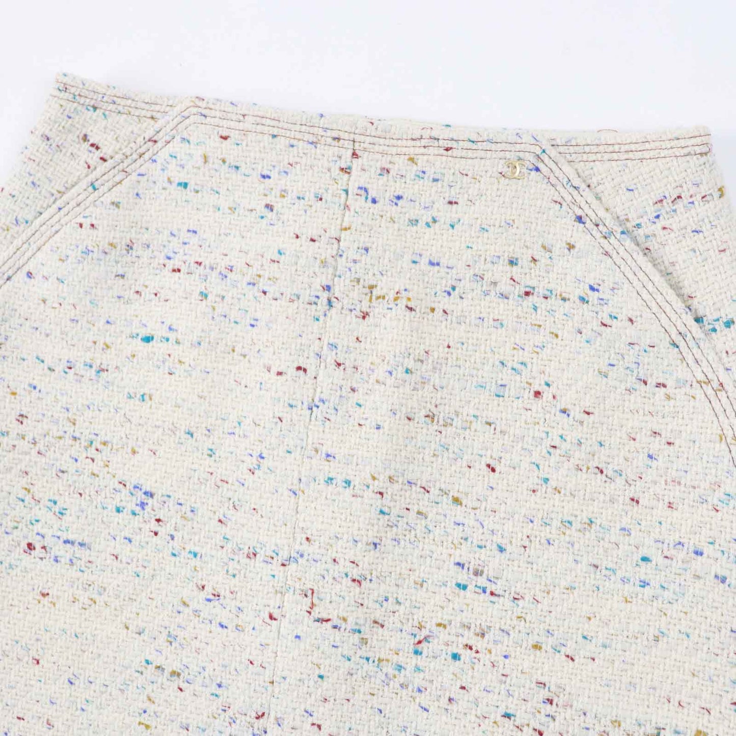 Chanel Wool Nylon Trapezoid Skirt 46 Handbag