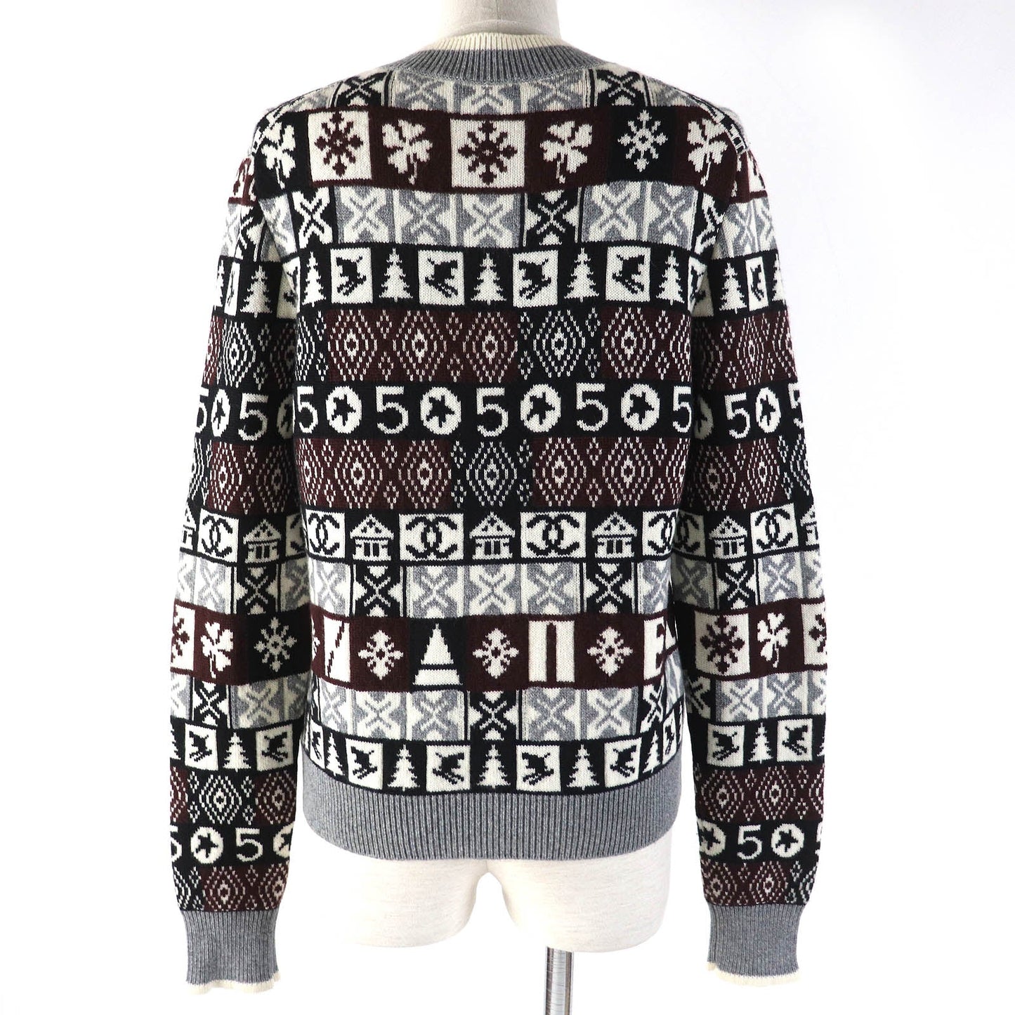 Chanel cardigan 36 Black White Brown Gray Handbag