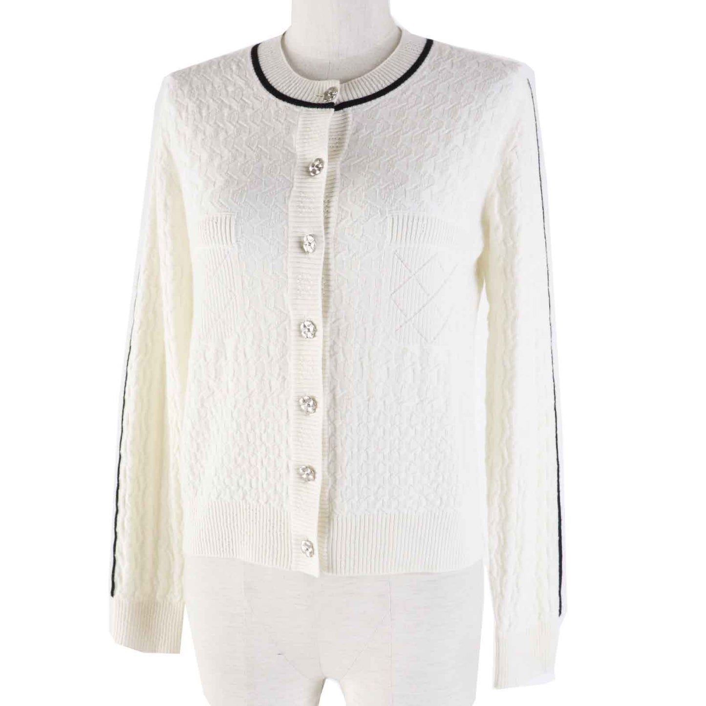Chanel cardigan 36 Black White Handbag