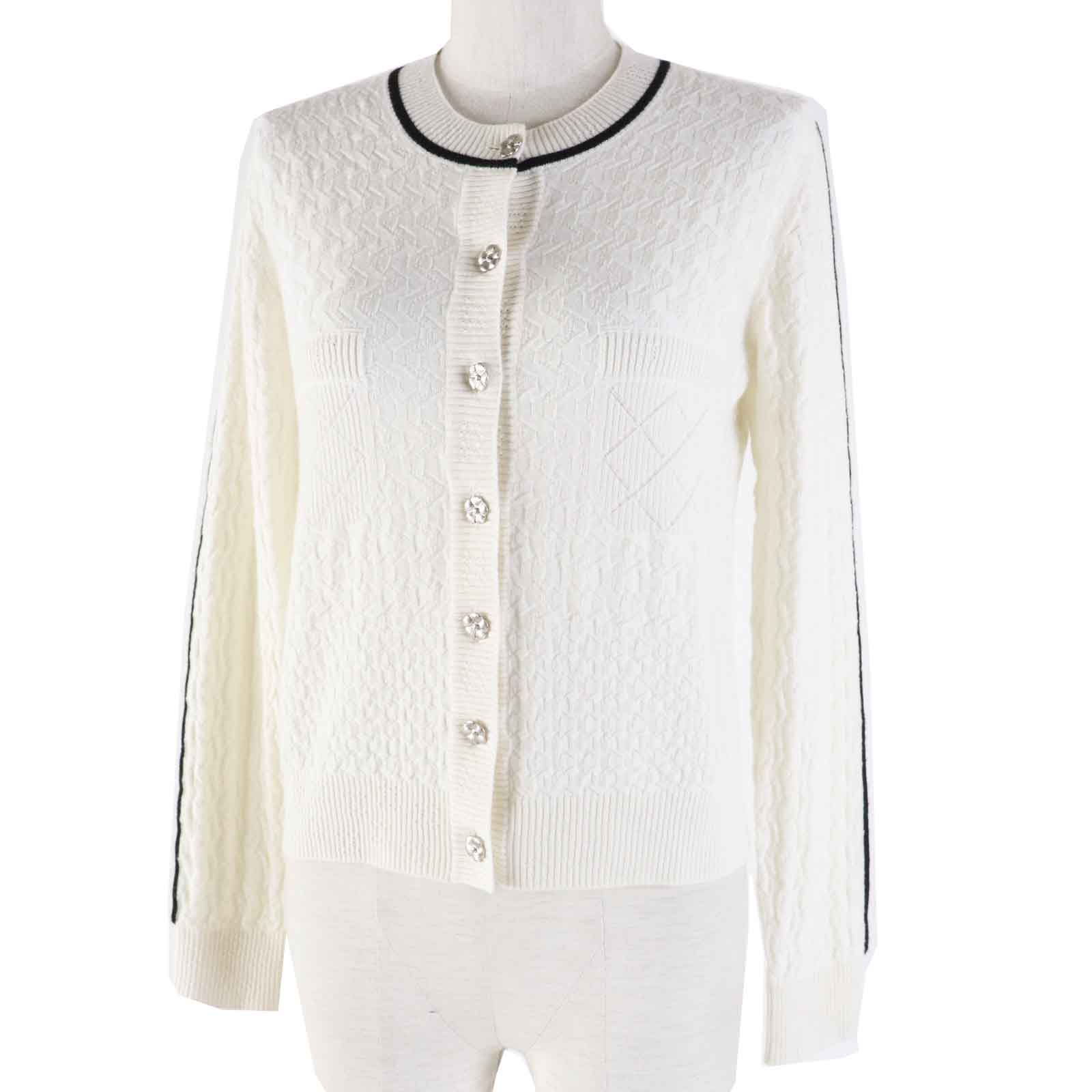 Chanel cardigan 36 Black White Handbag