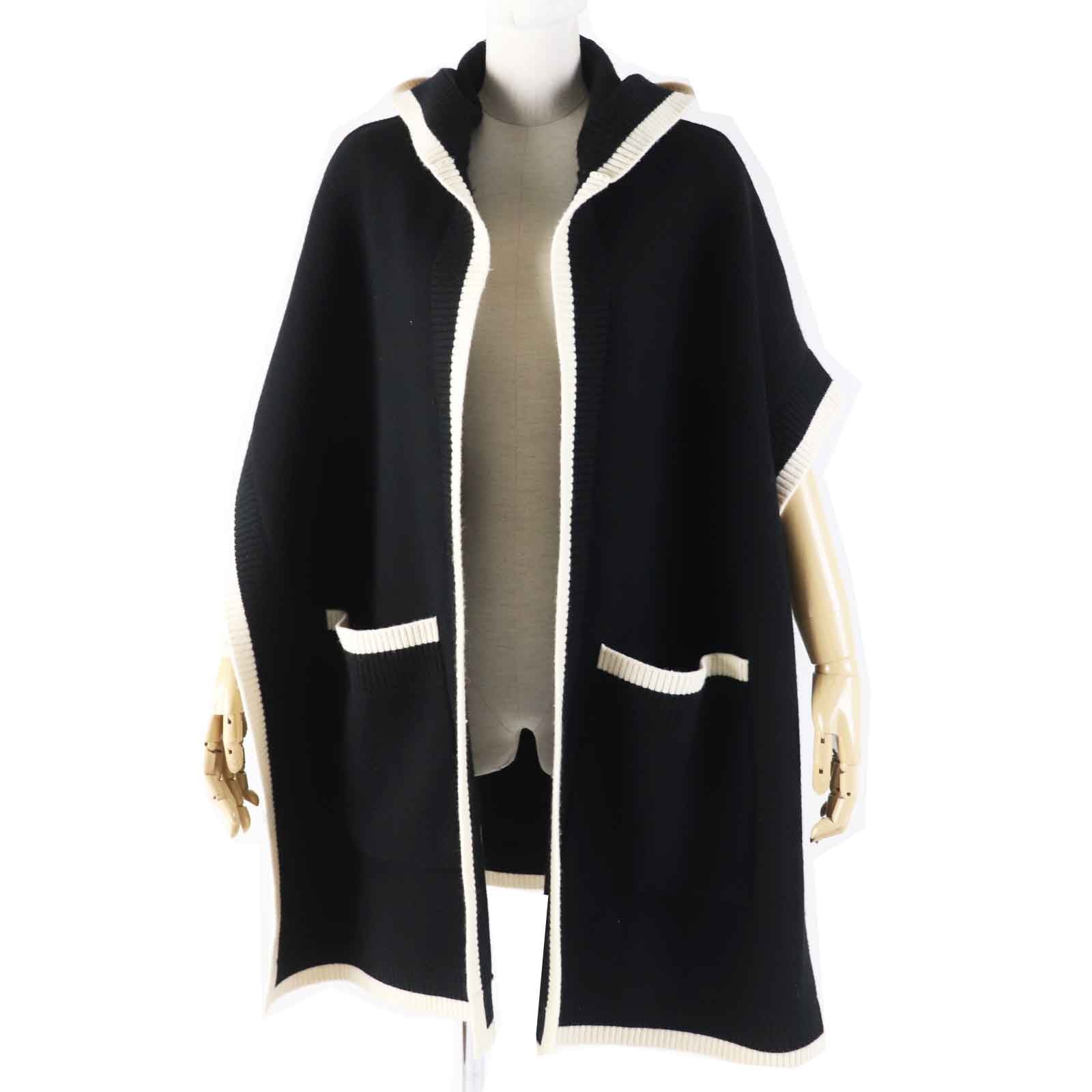 Burberry Poncho Outer Material Wool Outer Material Cashmere Outer Nylon Black White Travel Bag