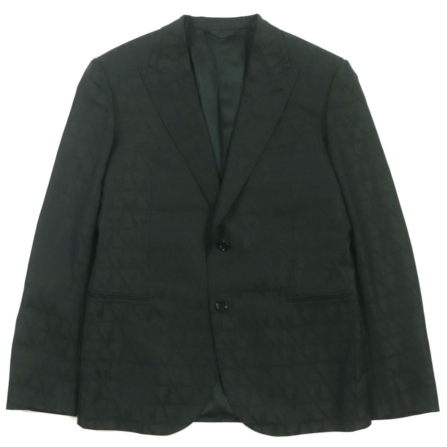 Louis Vuitton tailored jacket HPFJ8E 50 Wool Cotton Green Apparel