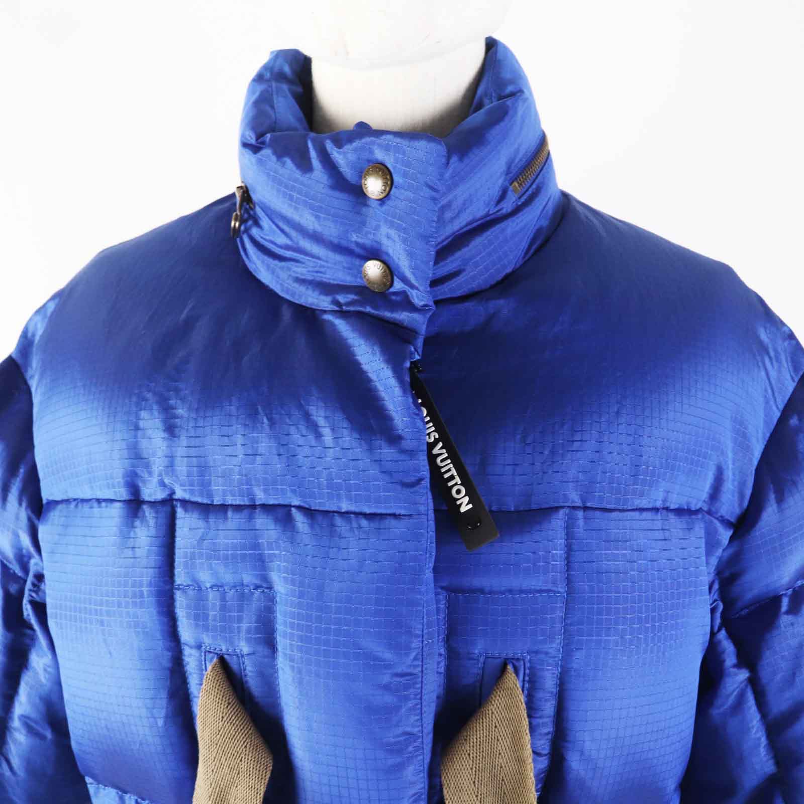 Louis Vuitton Down jacket Filling 90 down Nylon Cotton Blue Apparel