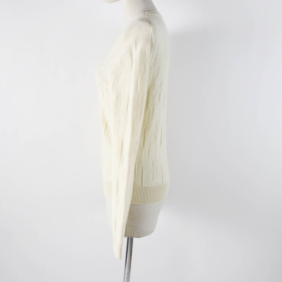 Knit Main: Wool Ivory Women Handbag Travel Bag