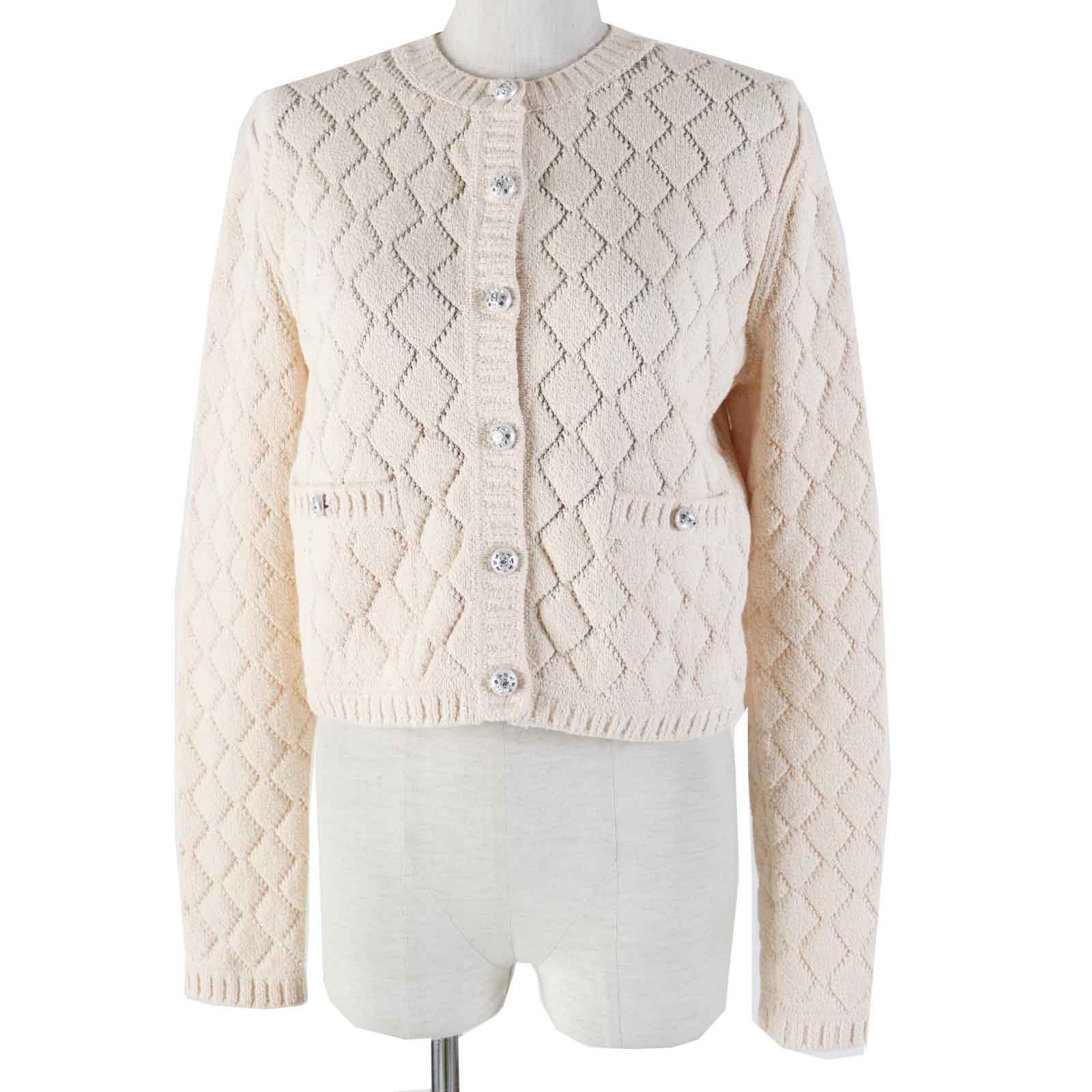Chanel cardigan 23S Part 78 cotton Part Orange Handbag
