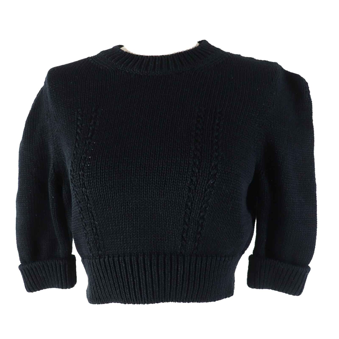 Chanel Short sleeve knit 22S Part 80 Black Handbag