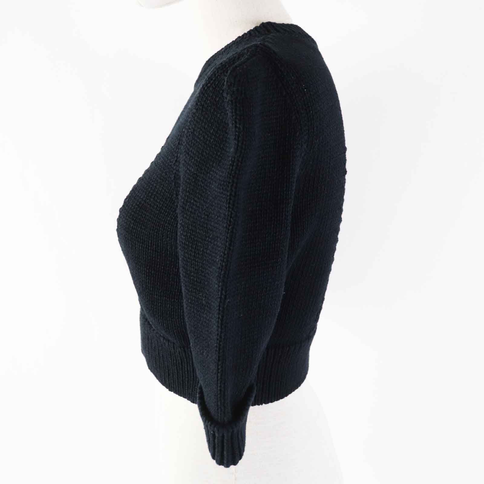 Chanel Short sleeve knit 22S Part 80 Black Handbag