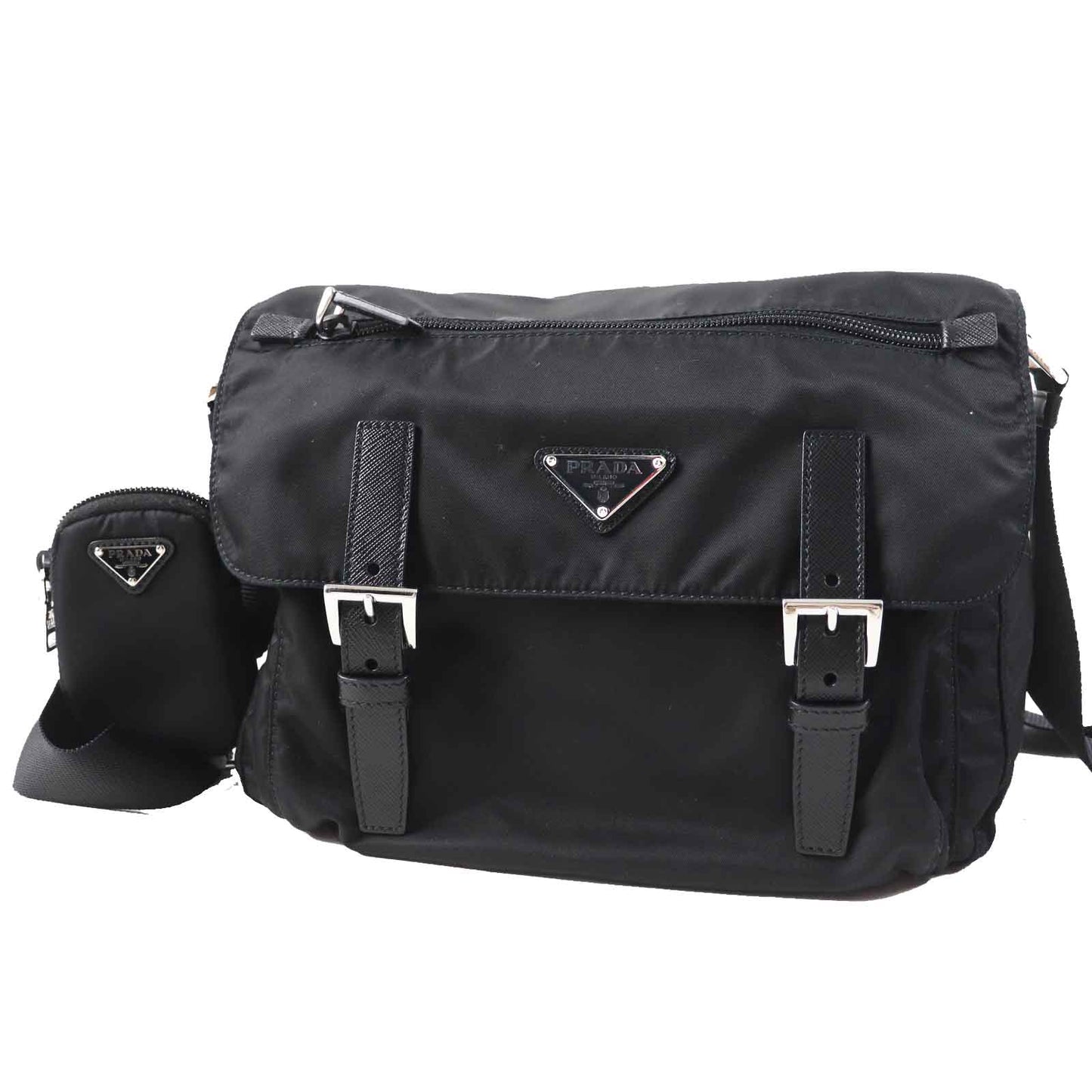 Prada Shoulder Bag 1Bd953 Nylon Black