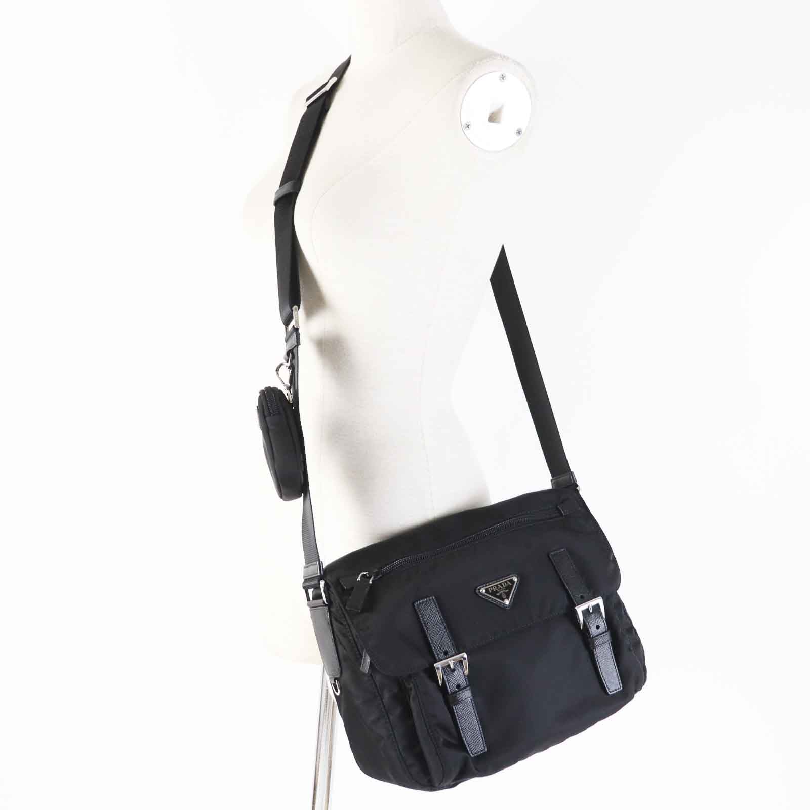 Prada Shoulder Bag 1Bd953 Nylon Black