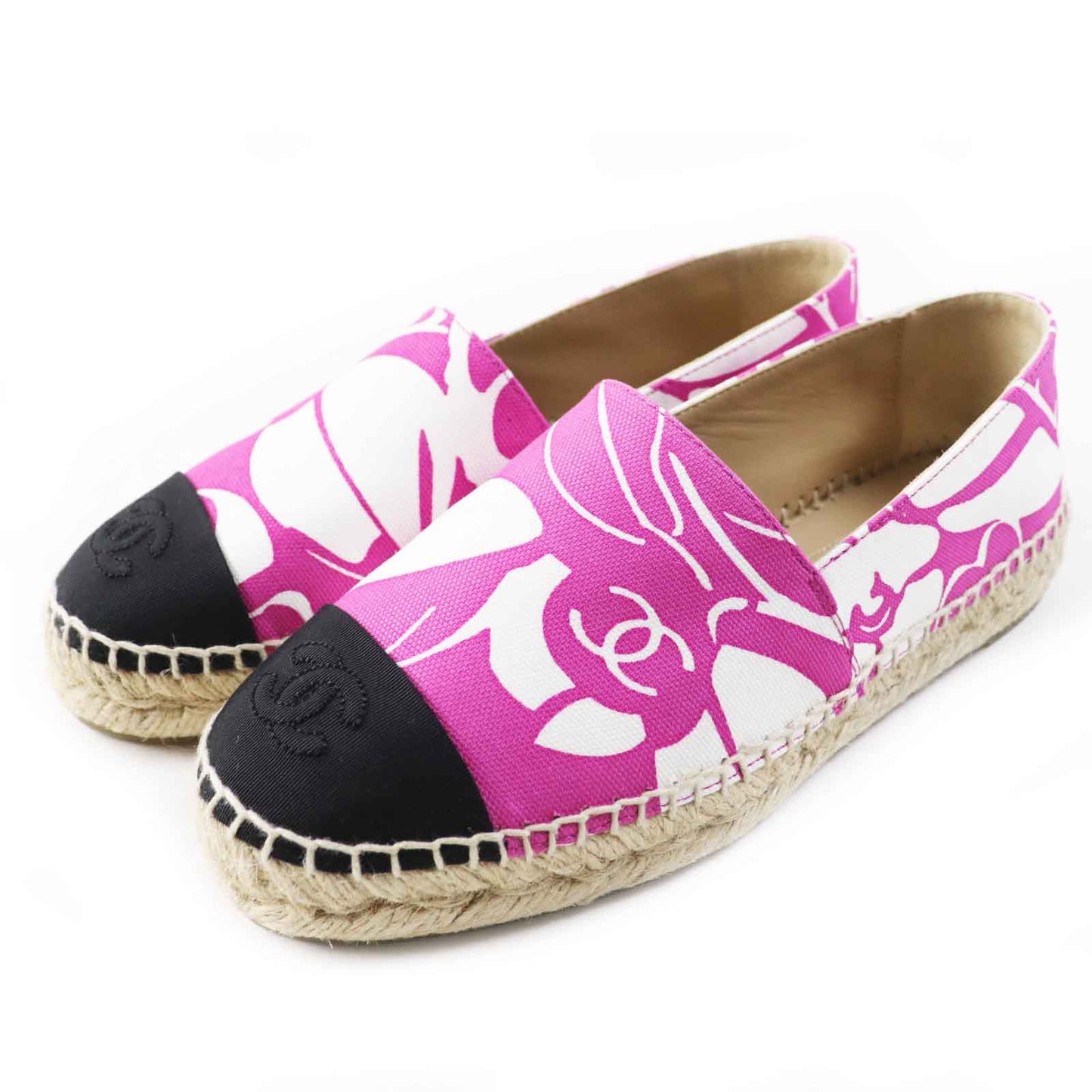 Chanel Coco Mark Espadrilles Canvas Jute 36 Bag